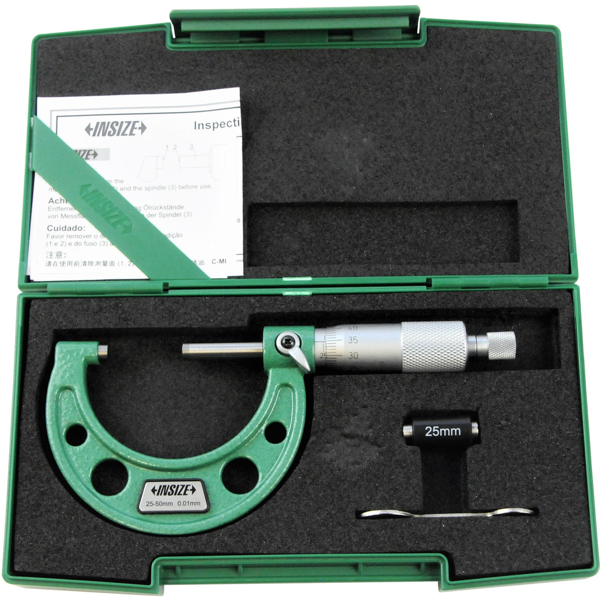 Insize Metric Outside Micrometer 25-50mm Range Series 3203-50A