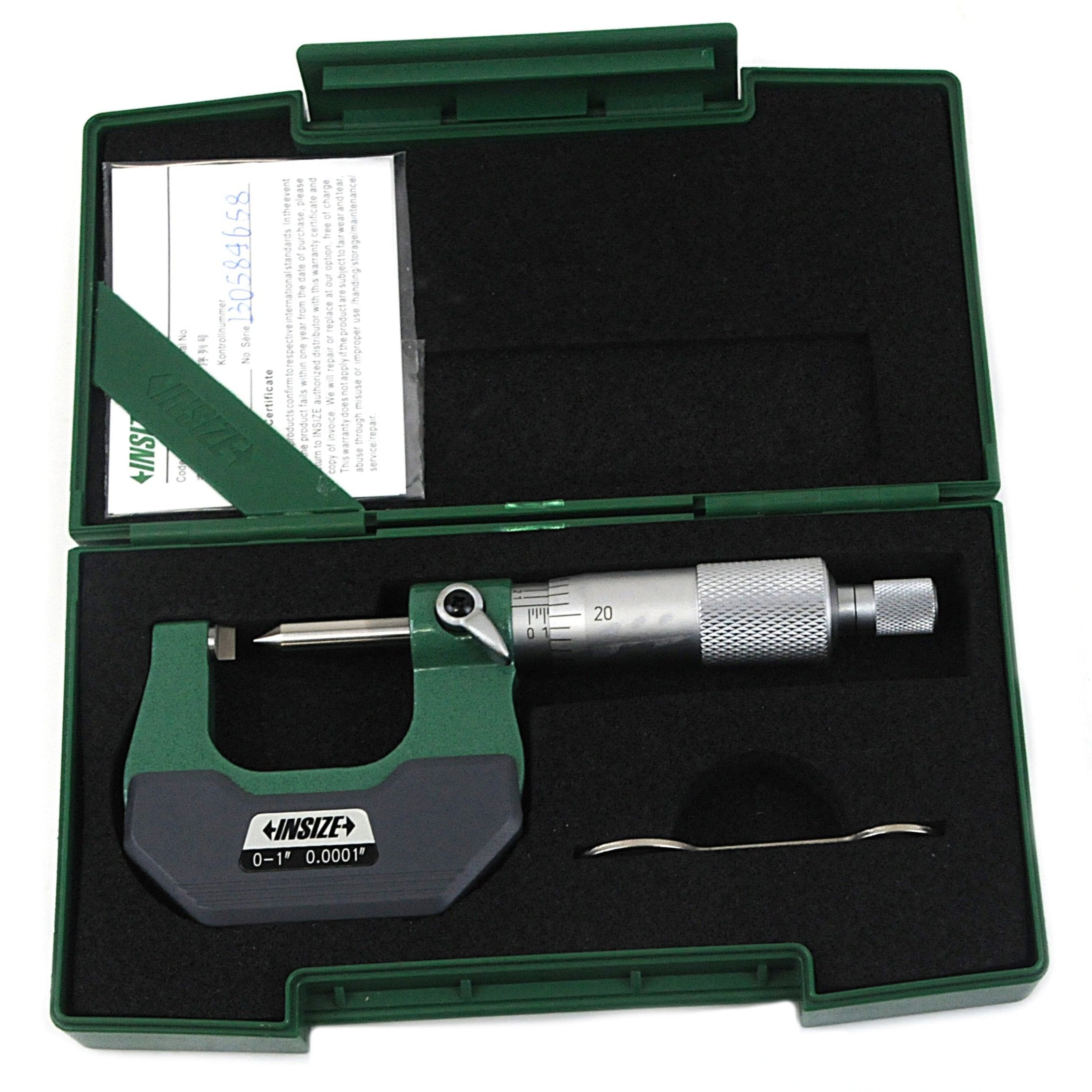 Insize Crimp Height Micrometer 0-1" Range Series 3266-1B