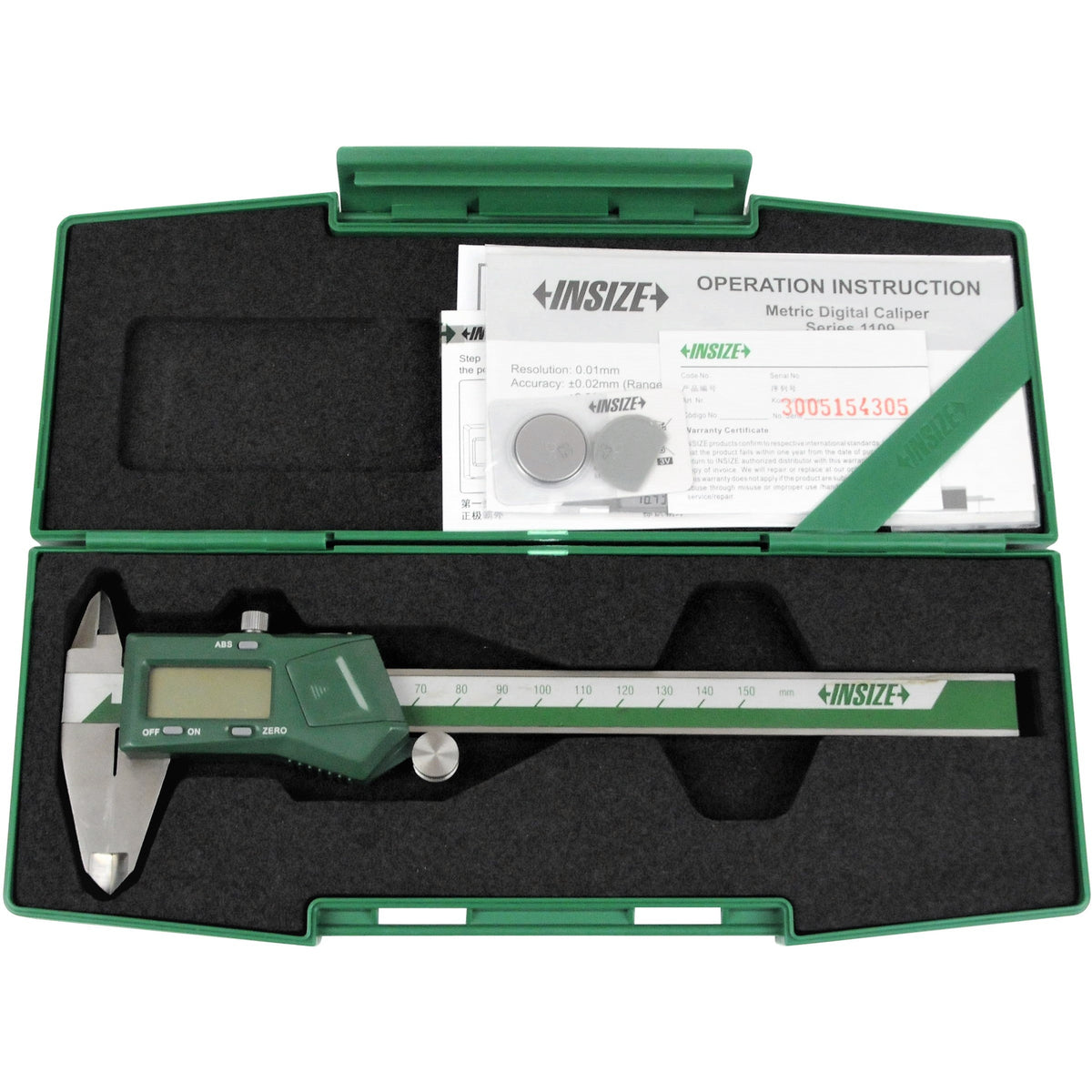 Insize Digital Caliper 0-150mm Range Series 1109-150