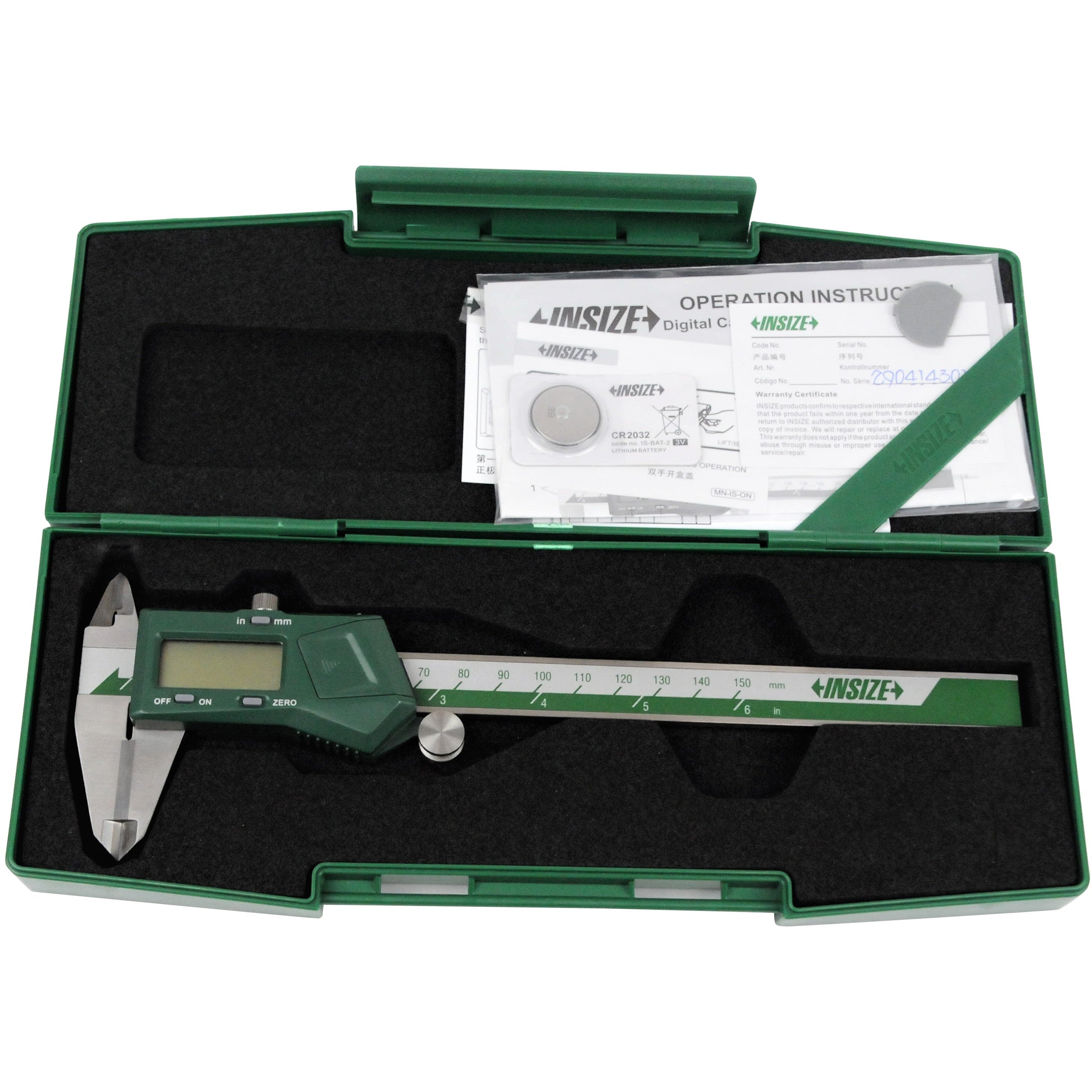 Insize Digital Caliper TCT 0-150mm/0-6" Range Series 1110-150A