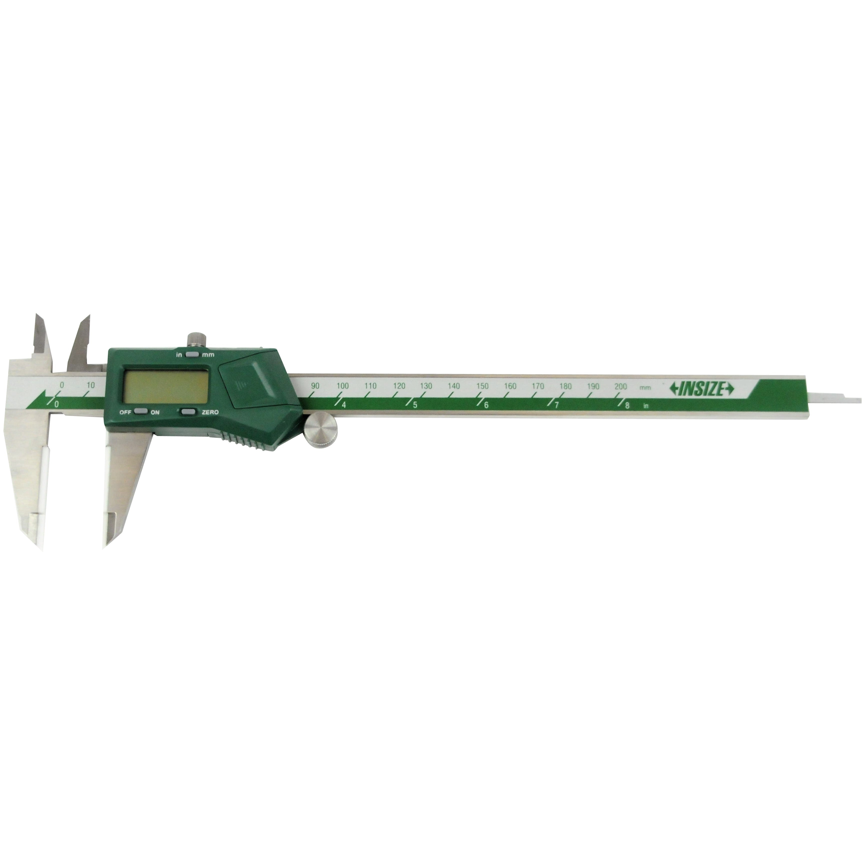 Insize Digital Caliper With Ceramic Tipped Jaws 0-200mm/0-8" Range Series 1193-200