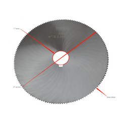 Maxwell HSS Slitting Saw 6"x 2 mm x 1" bore