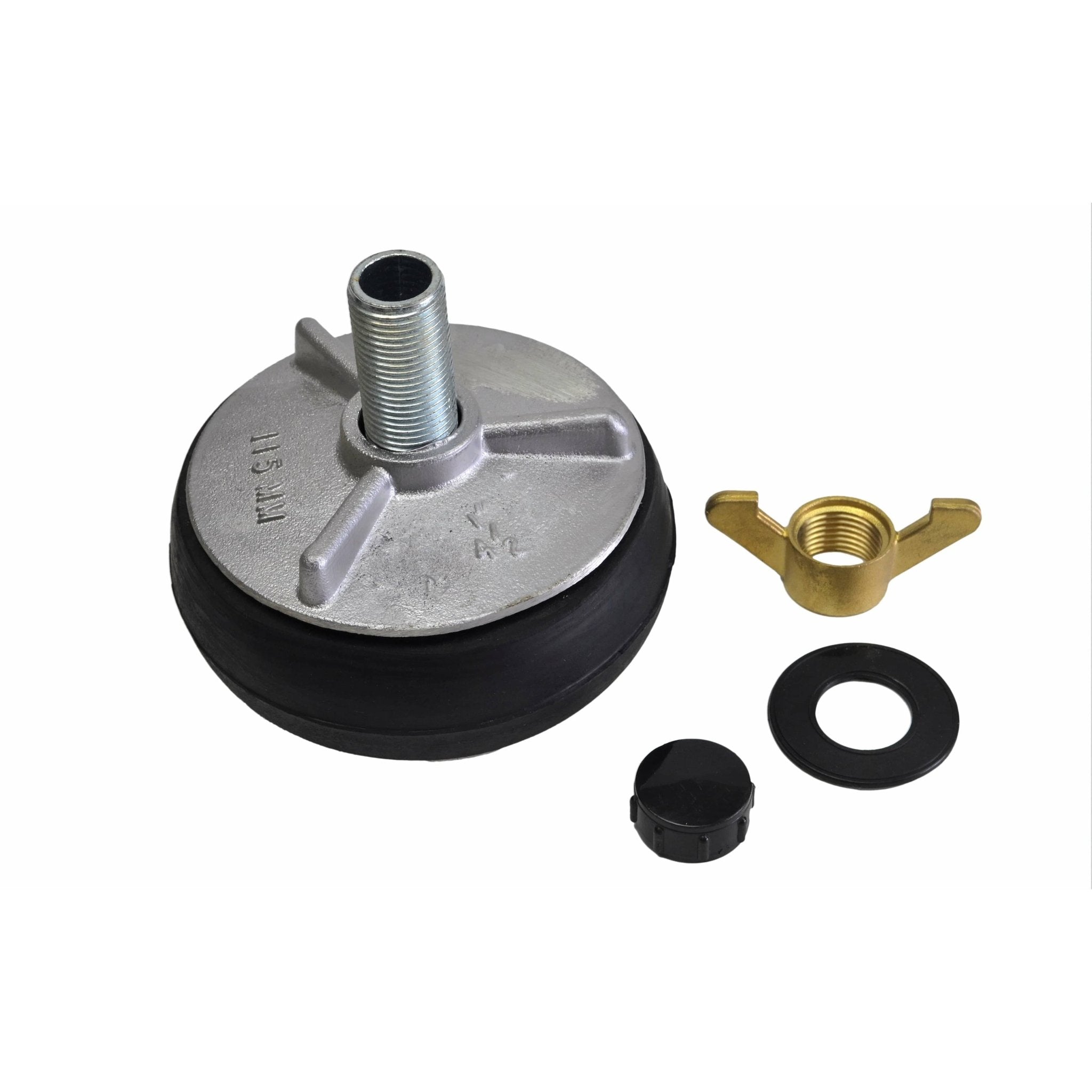 Aluminium Alloy pipe plug with 13 mm bypass 112-130 mm - Twin Eagle Imports