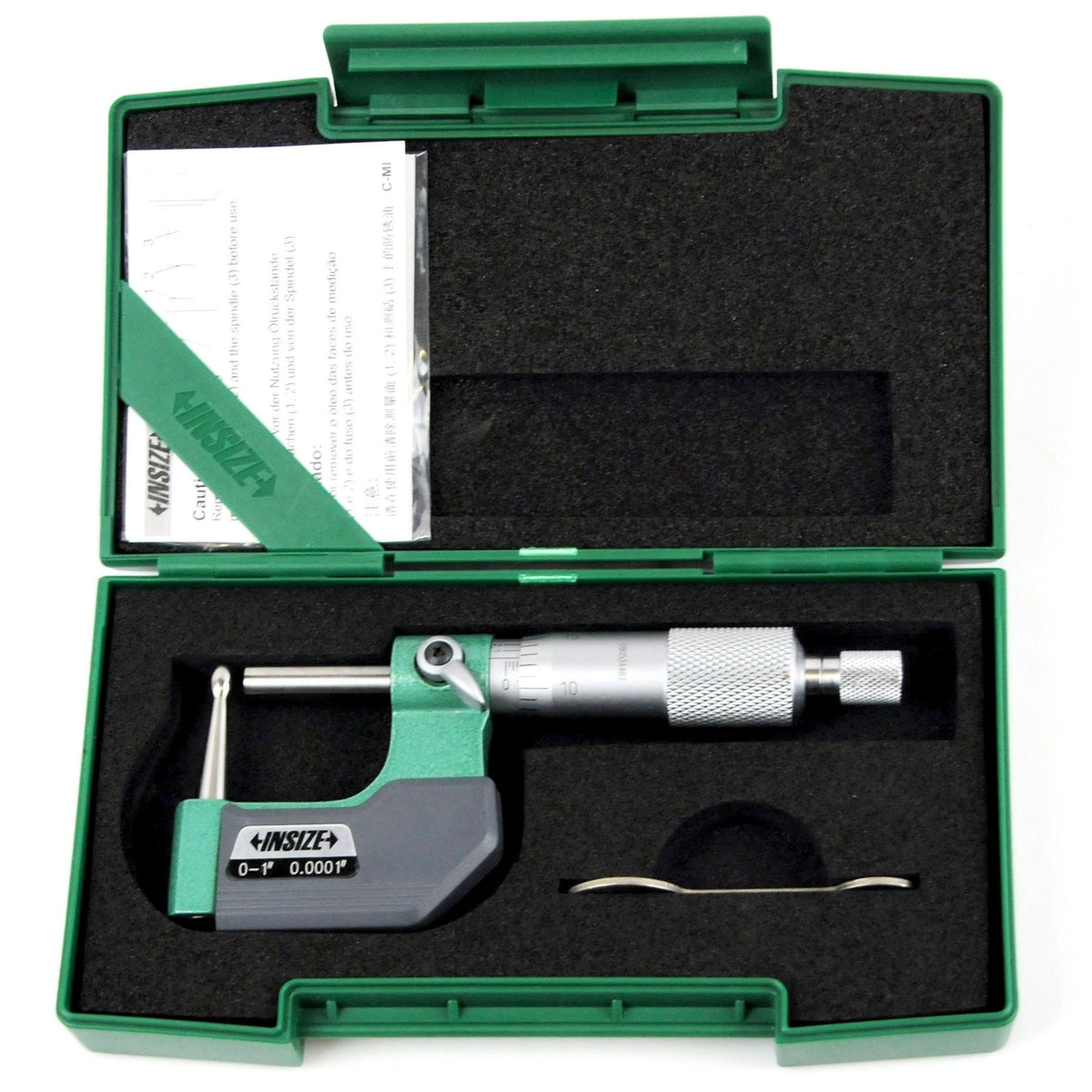 Insize Type A Cylindrical Anvil Micrometer 0-1" Range Series 3261-1