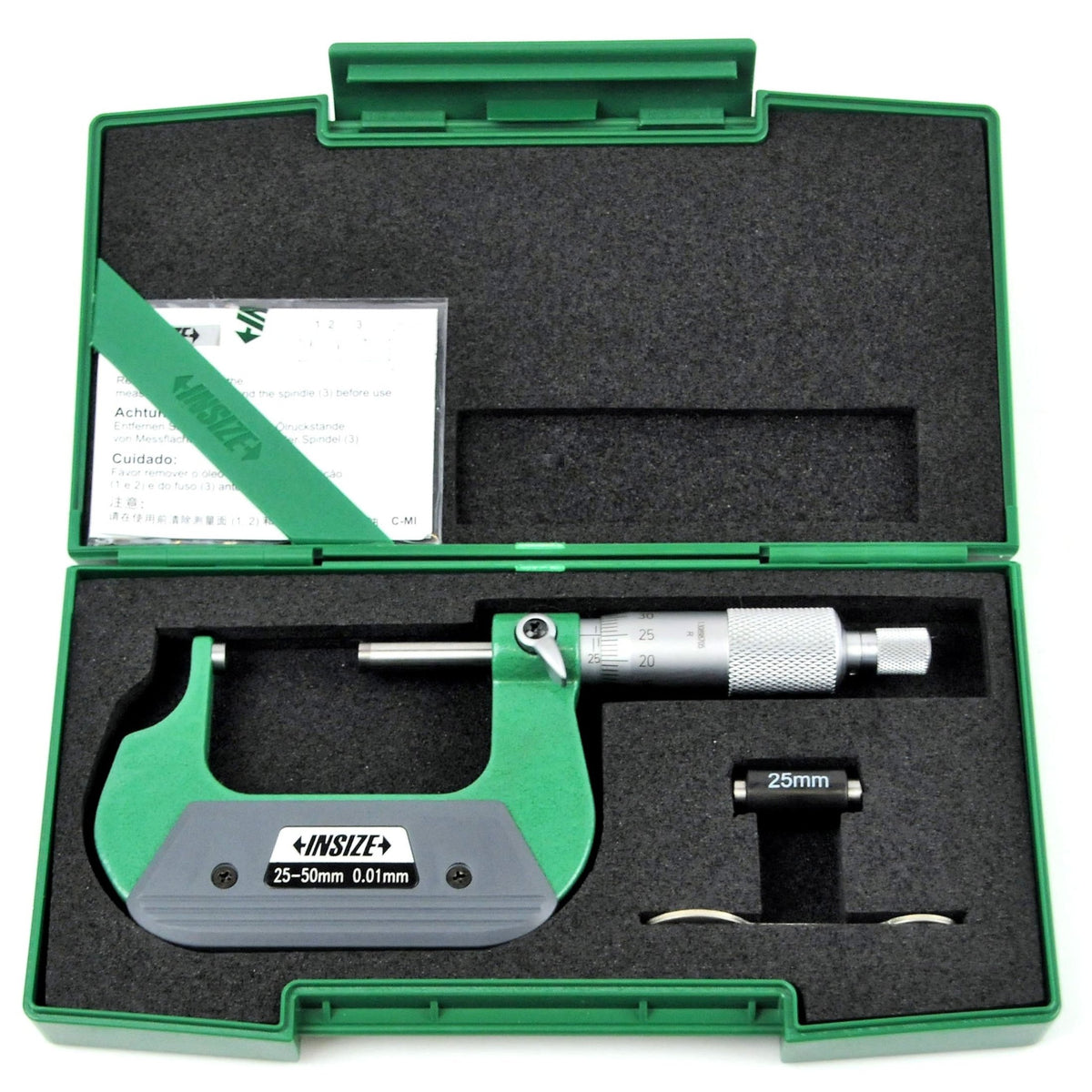 Insize Spherical Anvil Tube Micrometer 25-50mm Range Series 3260-50A