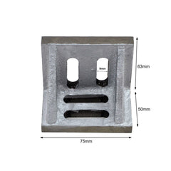 Harlingen Angle Plate Angle Plate 3x2.5x2" Slotted and Webbed