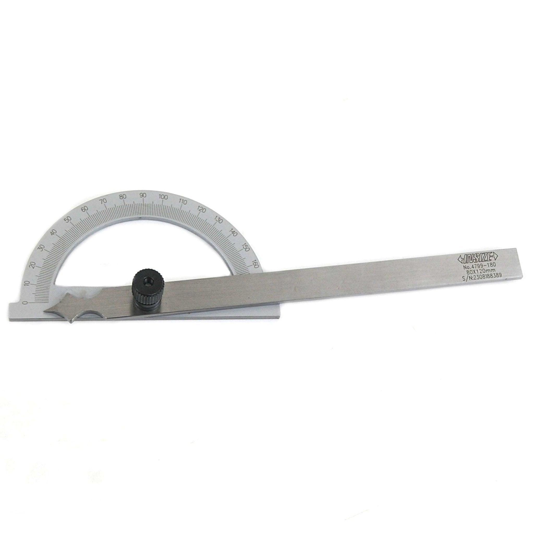 Insize 180° Protractor 80x120mm Range Series 4799-180 - Twin Eagle Imports
