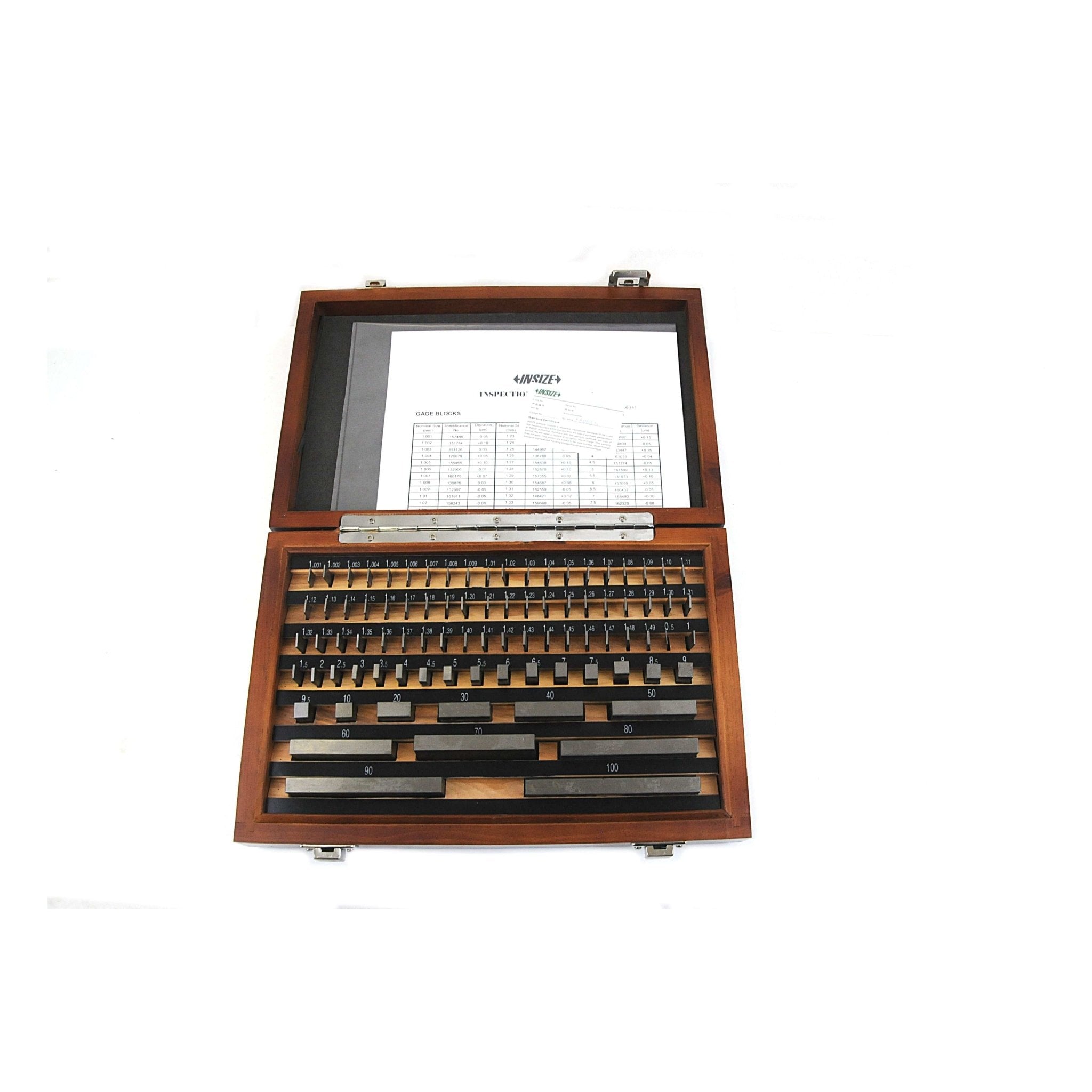 Insize 87 Piece Steel Gauge Block Set Series 4100-187 Grade 1 - Twin Eagle Imports