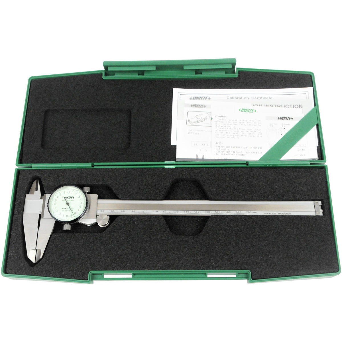 Insize Dial Caliper 0-200mm Range Series 1312-200A - Twin Eagle Imports