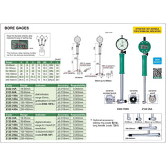 Insize Digital Bore Gauge 50-160 mm Range Series 2122-160A - Twin Eagle Imports