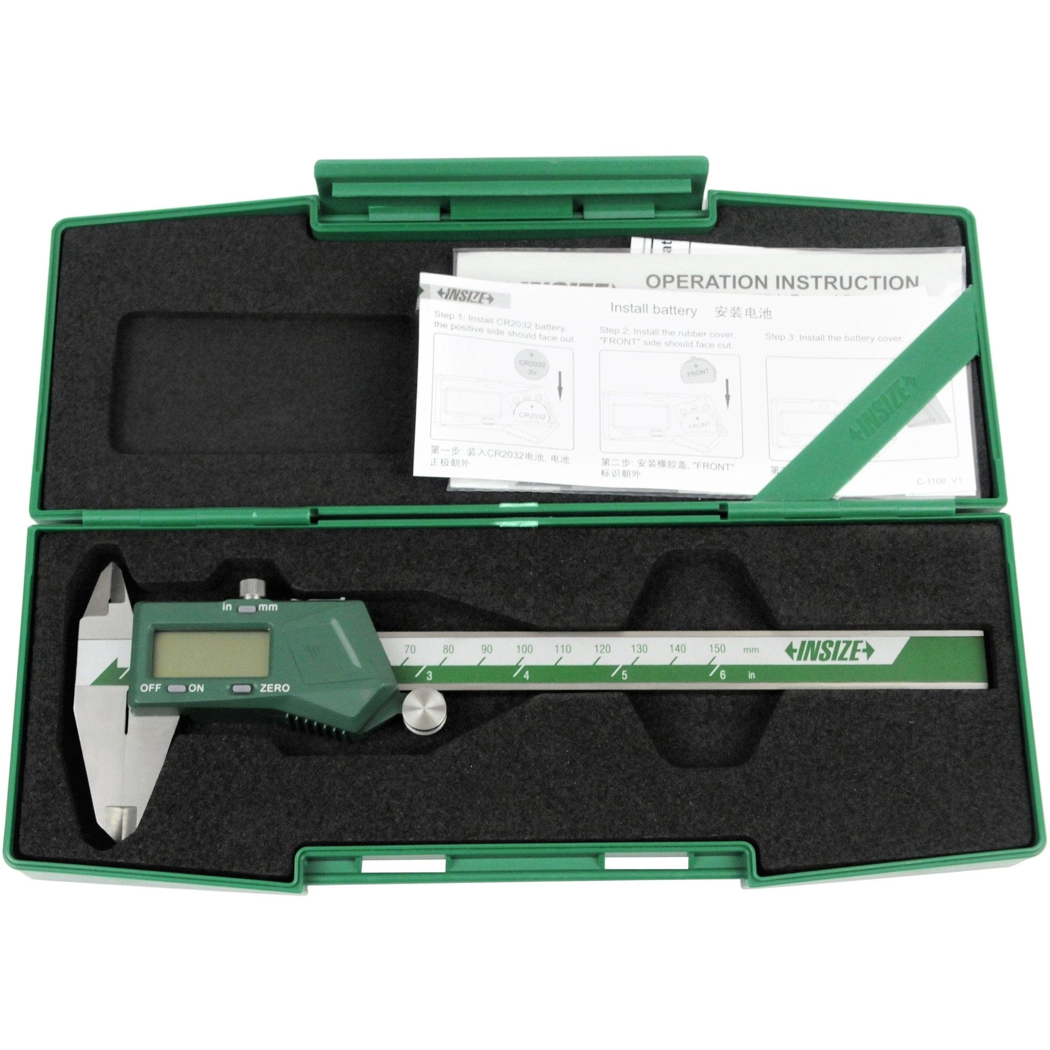 Insize Digital Caliper 0-150mm/0-6" Range Series 1119-150 - Twin Eagle Imports