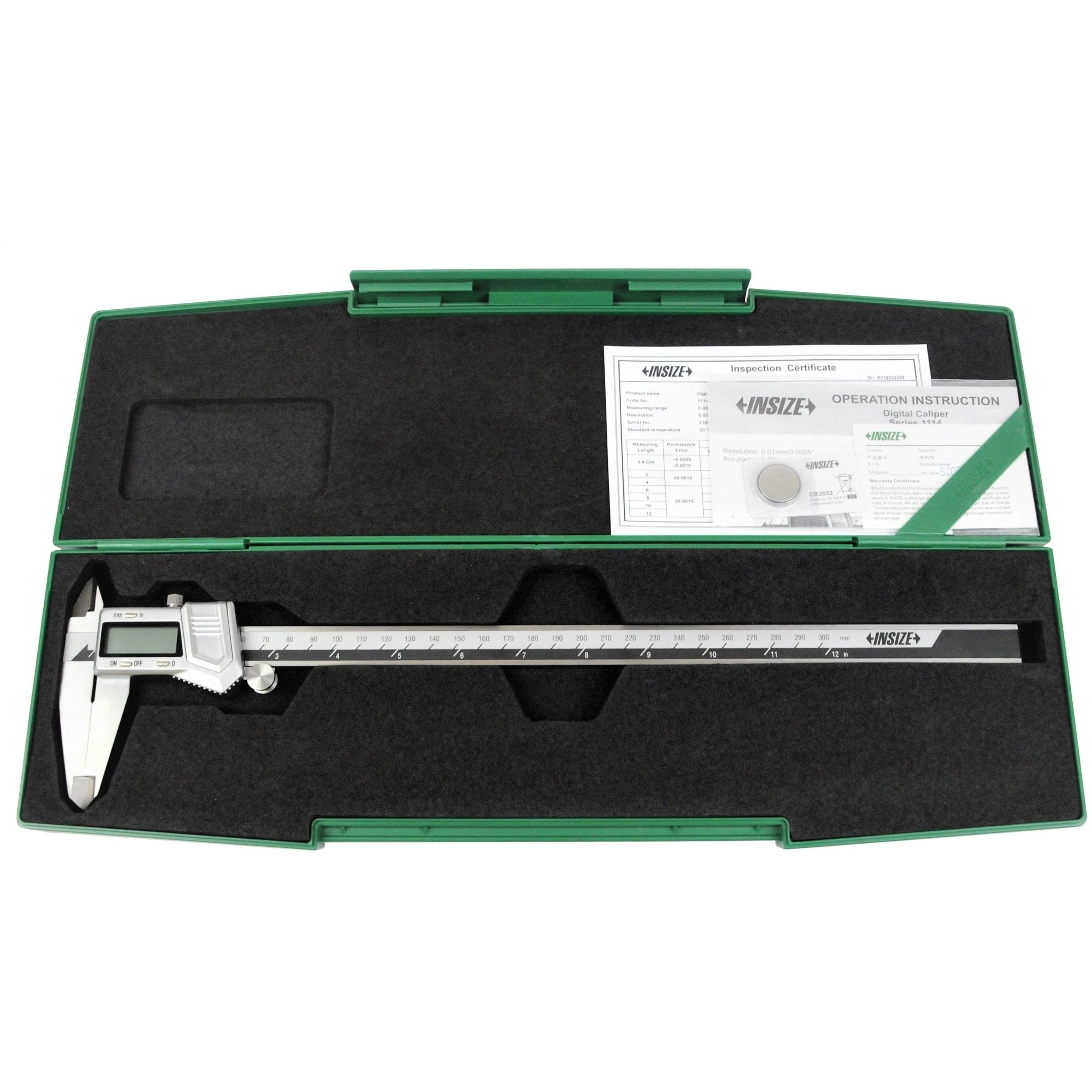 Insize Digital Caliper 0-300mm/0-12" Range Series 1114-300A - Twin Eagle Imports
