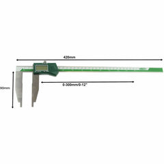 Insize Digital Caliper 0-300mm/0-12" Range Series 1170-300 - Twin Eagle Imports