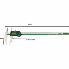 Insize Digital Caliper 0-300mm/0-12" Range Series 1171-306 - Twin Eagle Imports