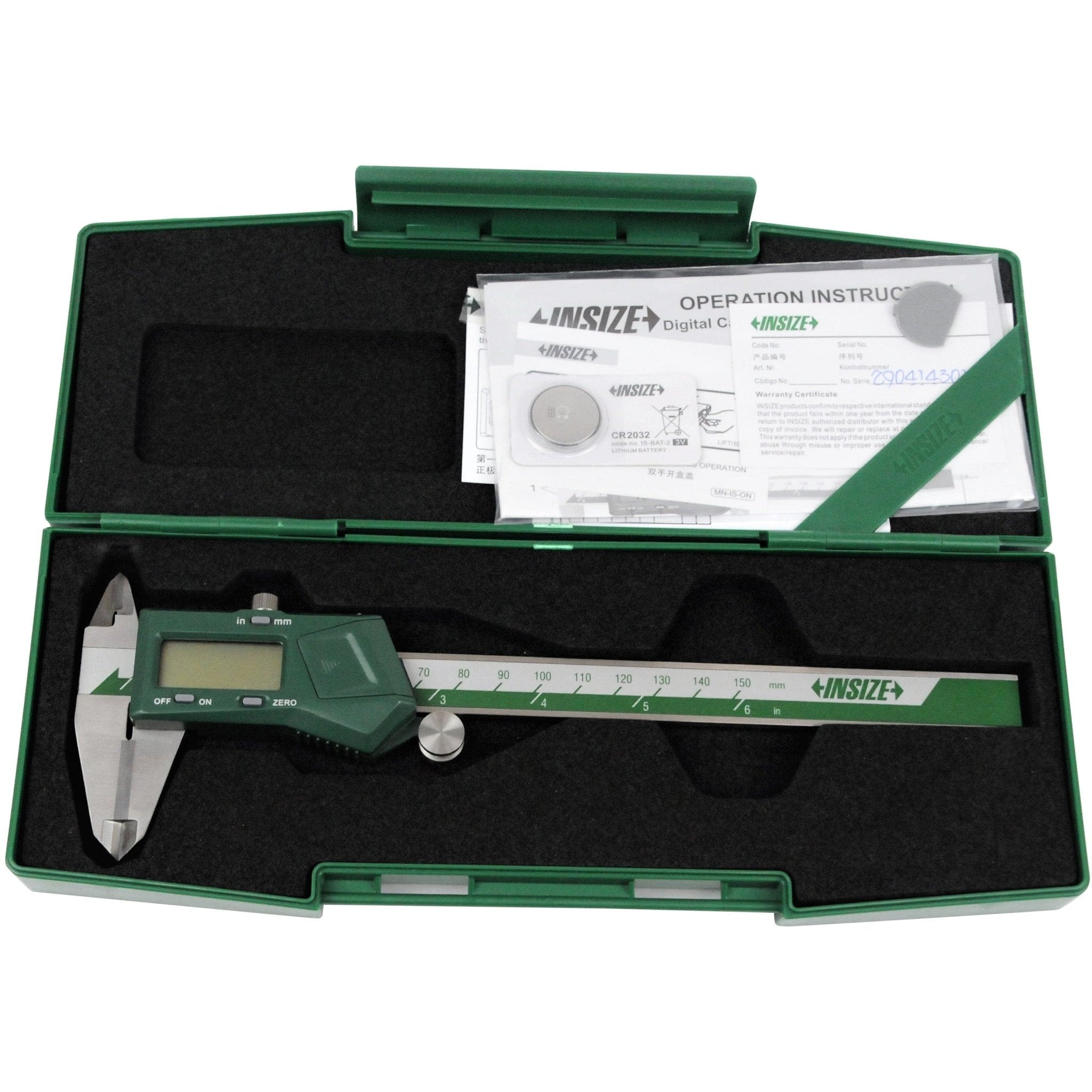 Insize Digital Caliper TCT 0-150mm/0-6" Range Series 1110-150A - Twin Eagle Imports