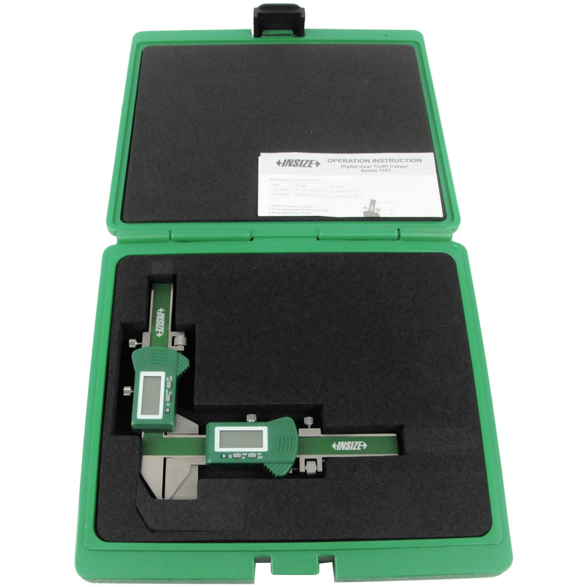 Insize Digital Gear Tooth Caliper 1-25mm Range Series 1181-M25A - Twin Eagle Imports
