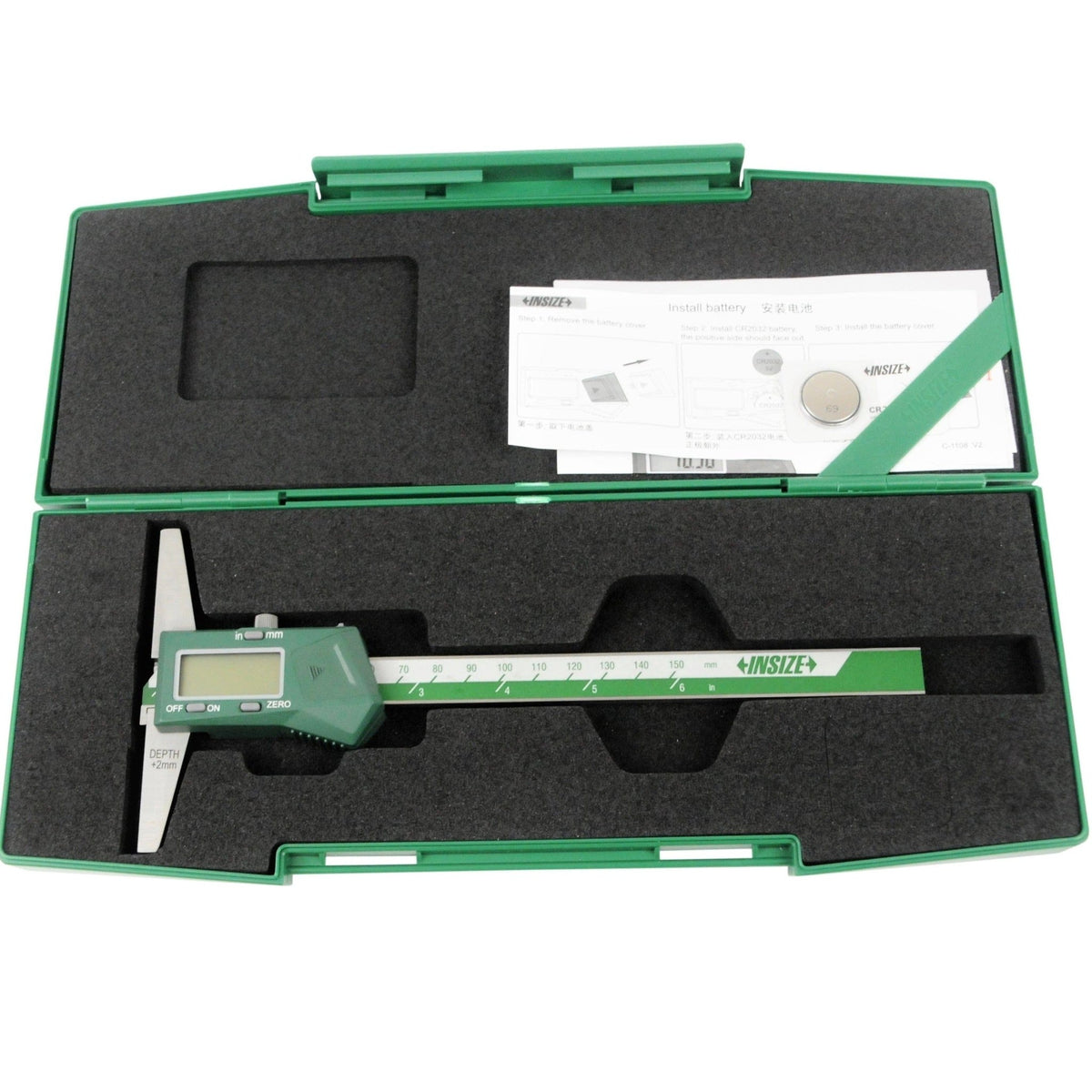Insize Digital Hook Depth Gauge 0-150mm / 0-6" Range Series 1142-150A - Twin Eagle Imports