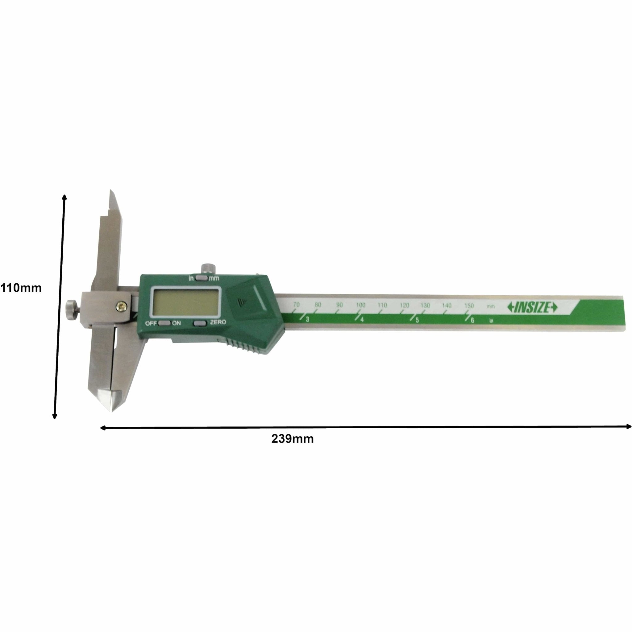 Insize Digital Offset Caliper 0-150mm/0-6" Range Series 1186-150A - Twin Eagle Imports