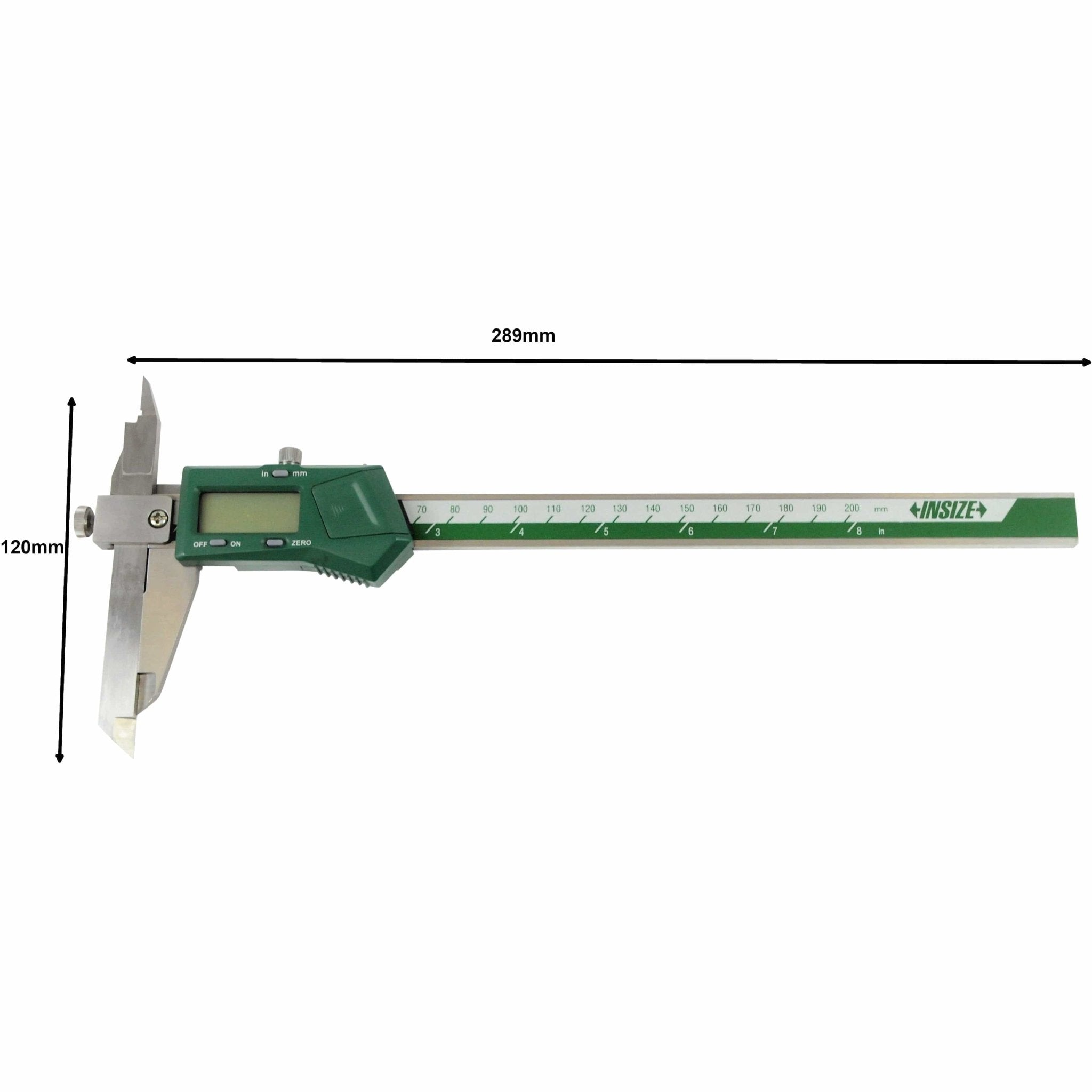 Insize Digital Offset Caliper 0-200mm/0-8" Range Series 1186-200A - Twin Eagle Imports
