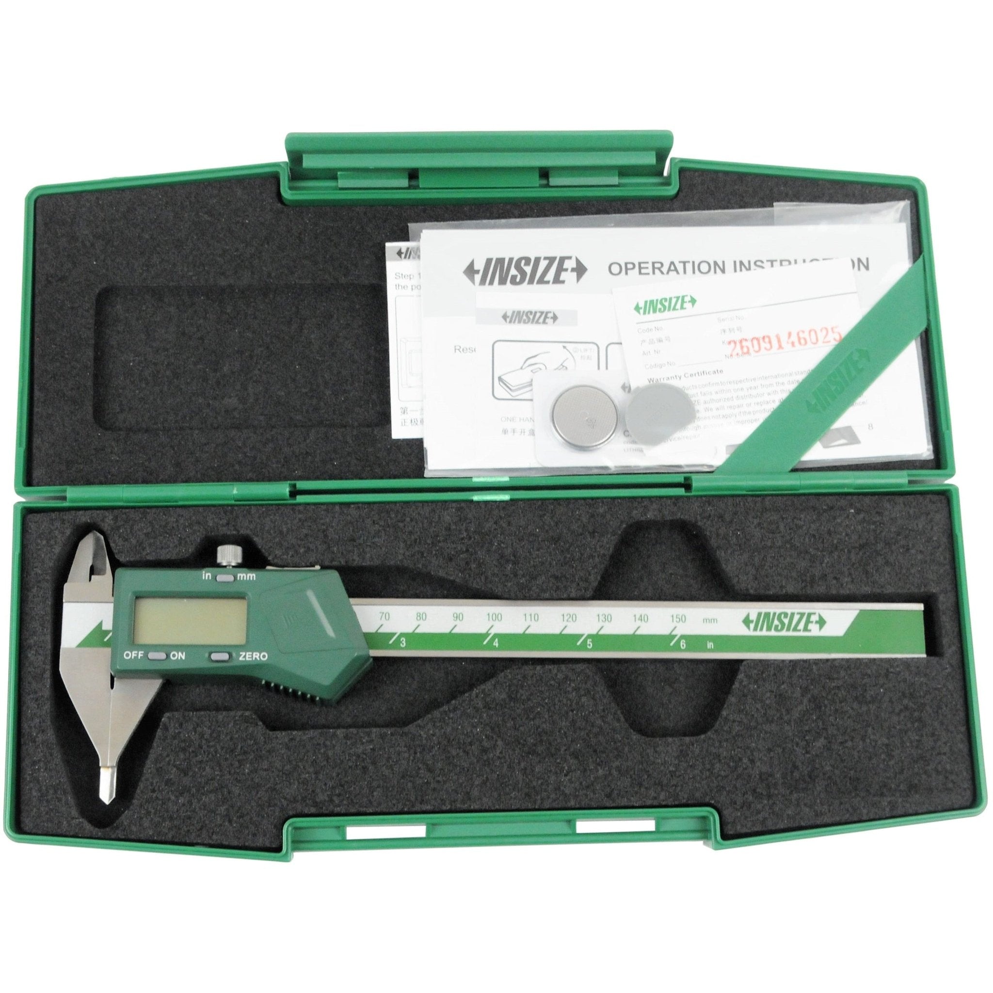 Insize Digital Small Point Caliper 0-150mm/0-6" Range Series 1169-150 - Twin Eagle Imports