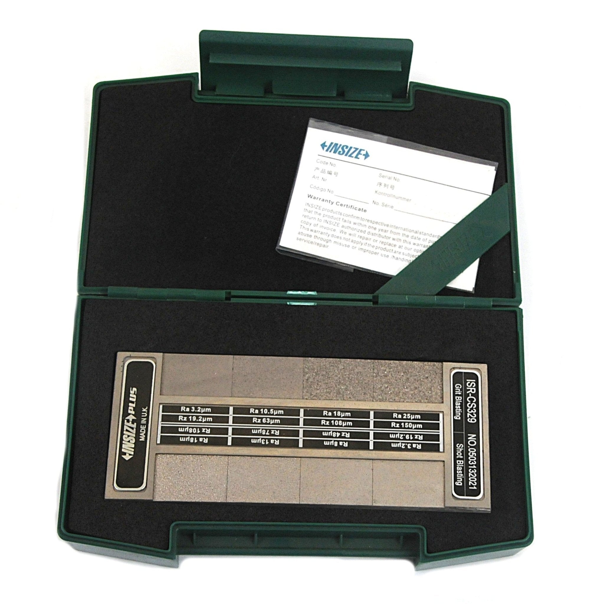 Insize Grit & Shot Blasting Surface Roughness Specimen 8 pcs Set Series ISR-CS329 - Twin Eagle Imports