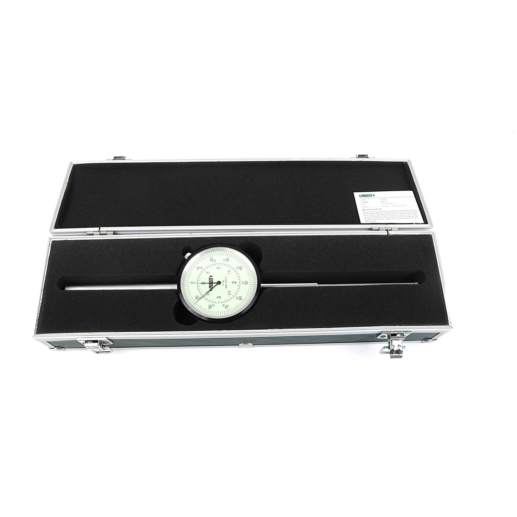 Insize Imperial Long Stroke Dial Indicator Range 0-4" Series 2326-4 - Twin Eagle Imports