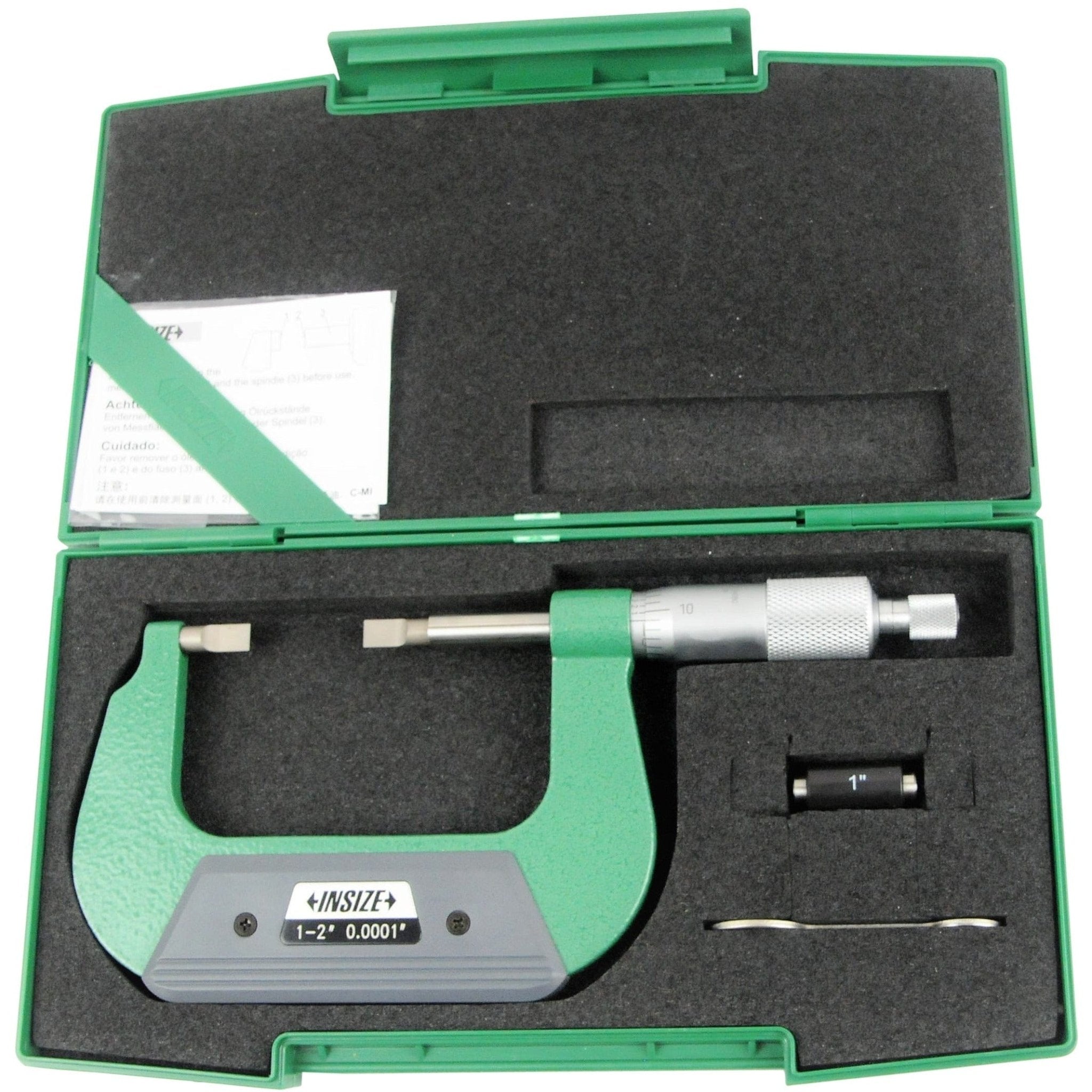 Insize Imperial Outside Blade Micrometer 1-2" Range Series 3232-2 - Twin Eagle Imports