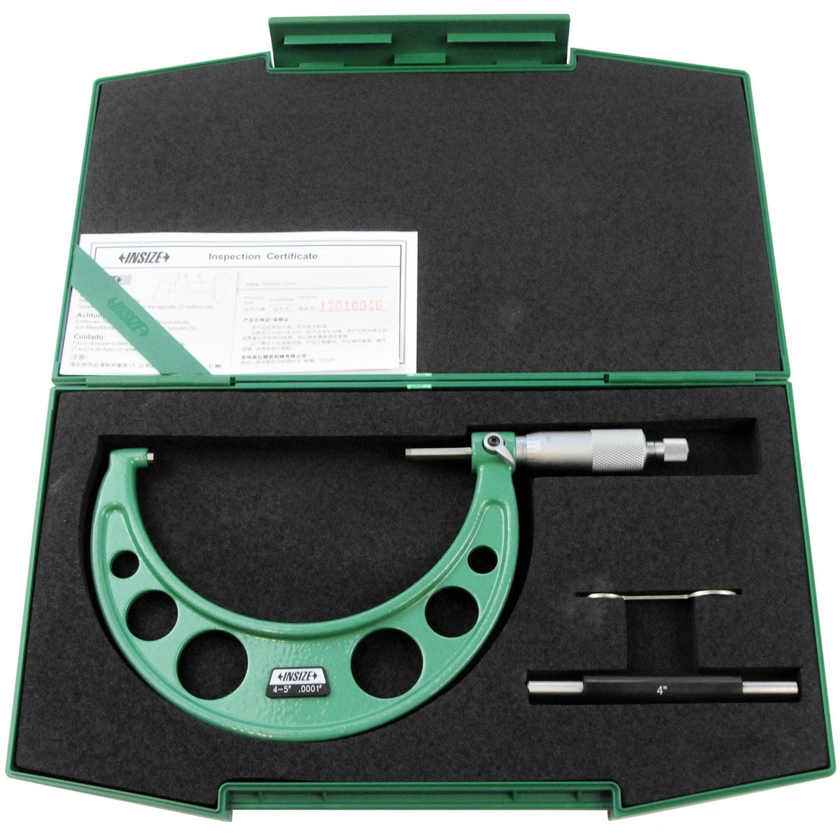 Insize Imperial Outside Micrometer 4-5" Range Series 3203-5A - Twin Eagle Imports