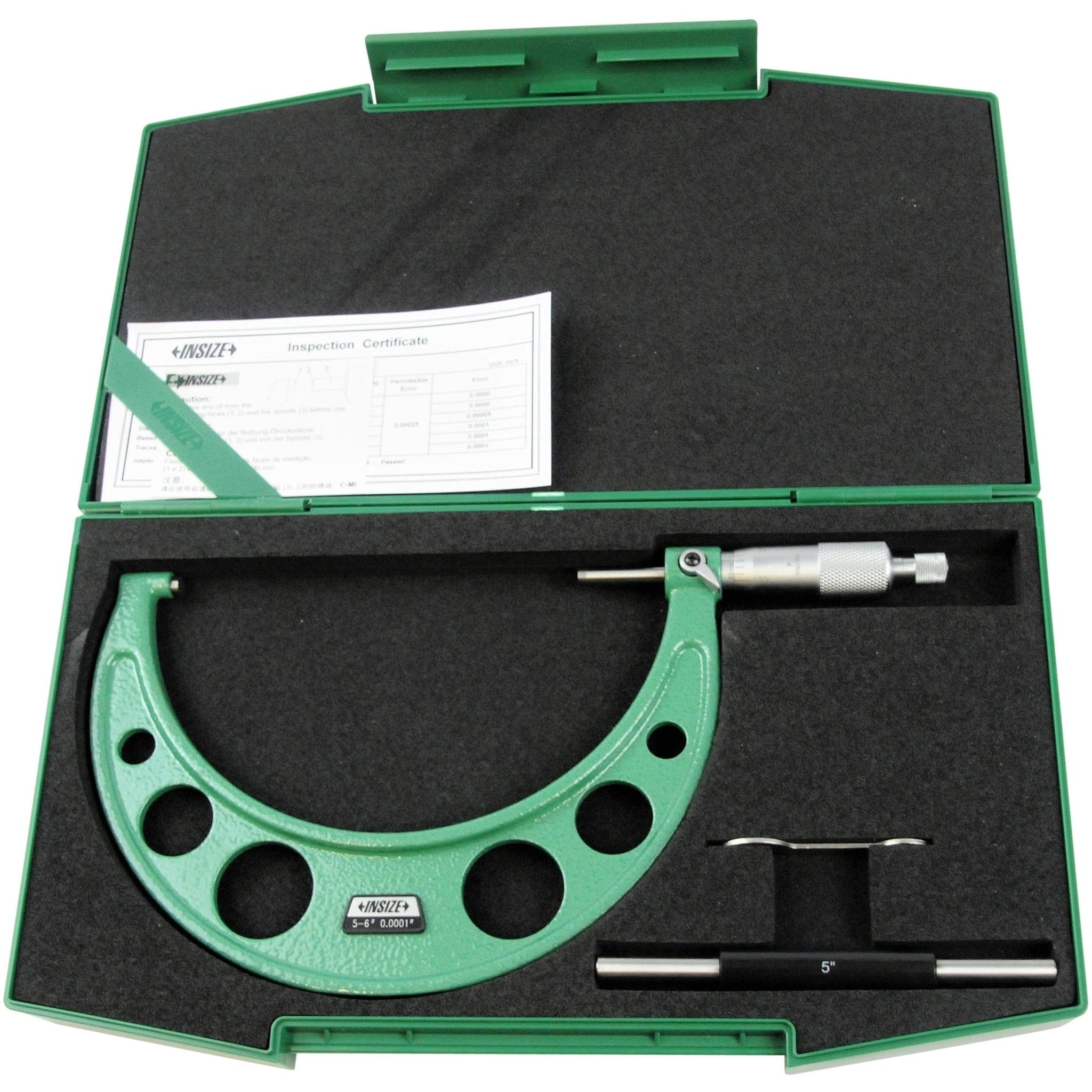 Insize Imperial Outside Micrometer 5-6" Range Series 3203-6A - Twin Eagle Imports