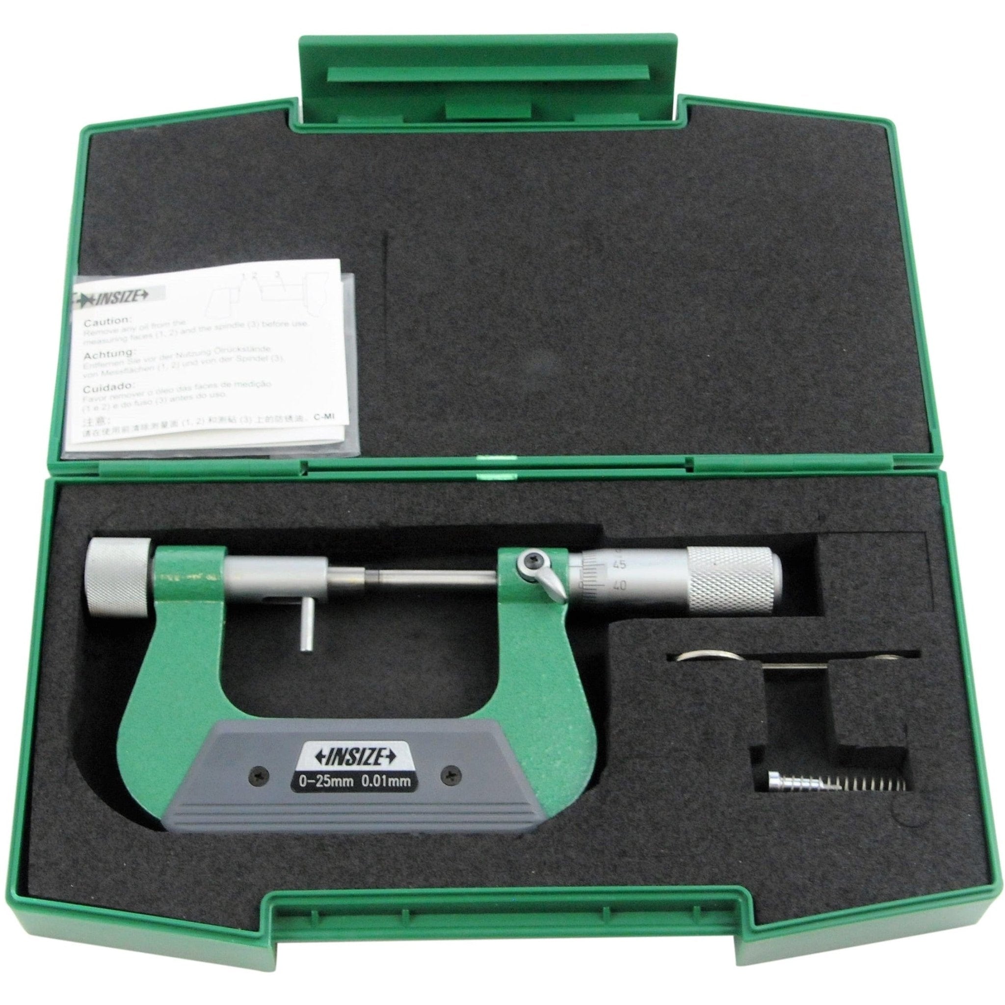 Insize Indicating Micrometer 0-25mm Range Series 3331-25A - Twin Eagle Imports