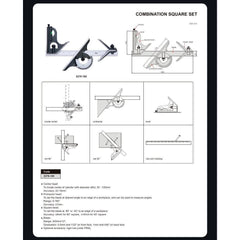 INSIZE 2278-180 Combination Square Set Layout Solution