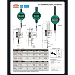 Insize IP54 Coolant Proof Digital Indicator 25.4mm / 1" Range Series 2115-25 - Twin Eagle Imports