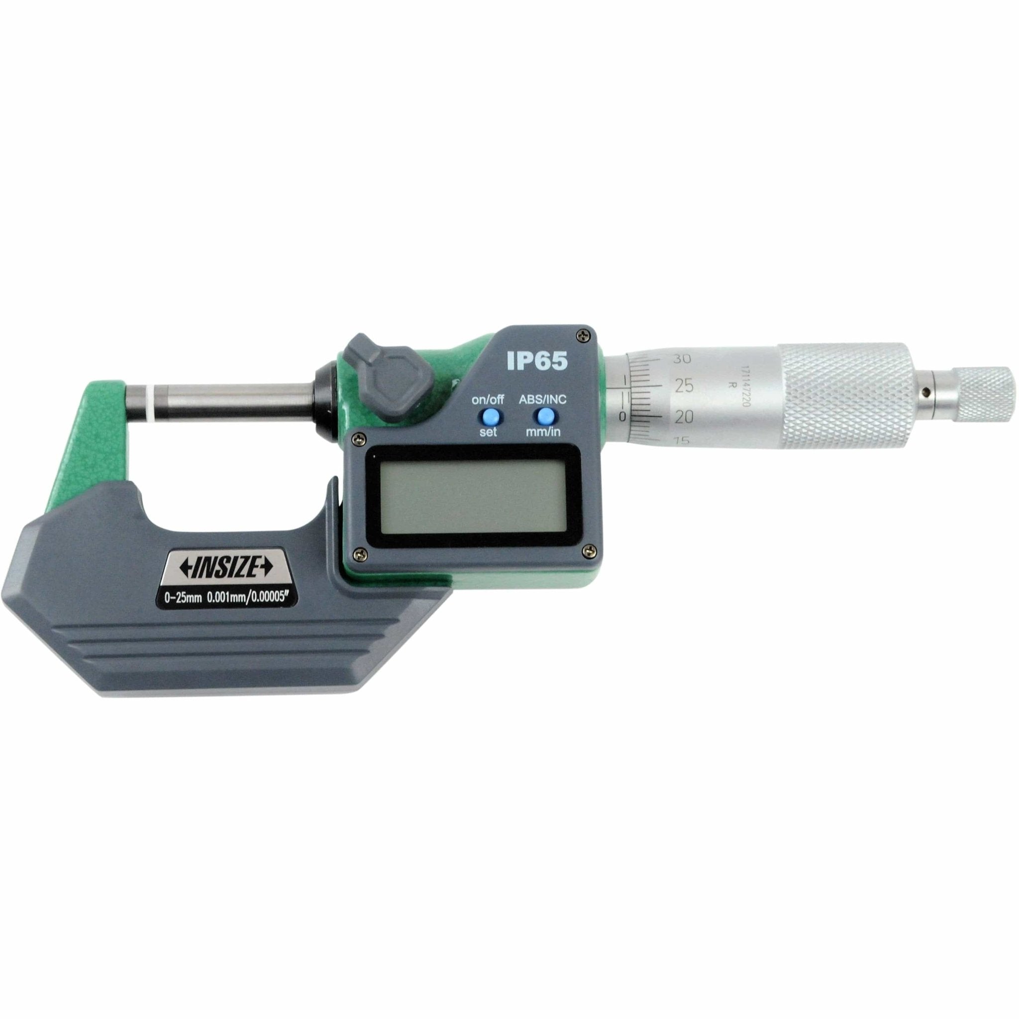 Insize IP65 Digital Outside Micrometer 0-25mm / 0-1" Range Series 3101-25A - Twin Eagle Imports