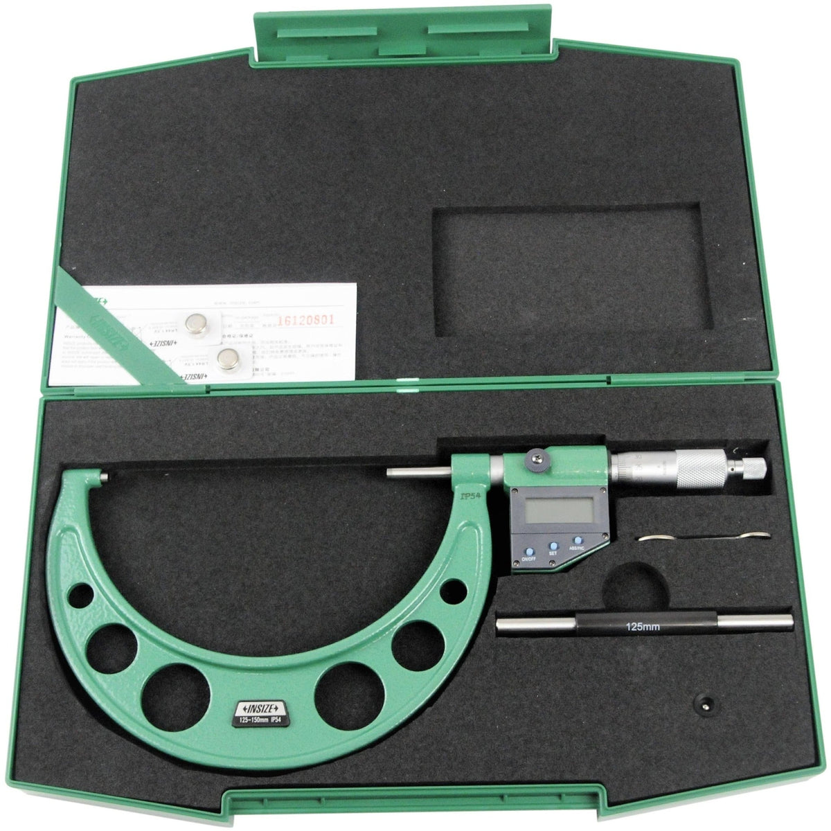 Insize IP65 Digital Outside Micrometer 125-150MM / 5-6"Range Series 3108-150A - Twin Eagle Imports