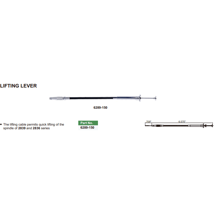 Insize Lifting Lever 6289-150 - Twin Eagle Imports