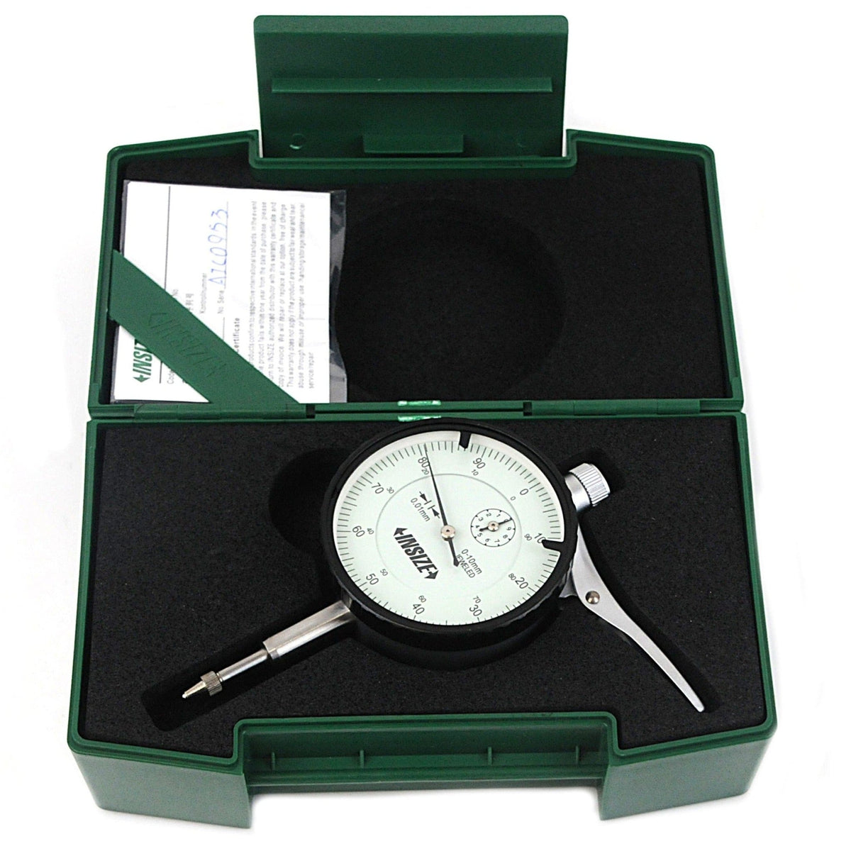 Insize Lifting Lever Dial Indicator 0-10mm x 0.1mm Range Series 2329-10 - Twin Eagle Imports