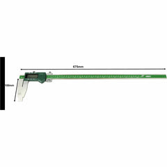 Insize Long Jaw Digital Caliper 0- 500mm / 0-20" Range Series 1106-501 - Twin Eagle Imports
