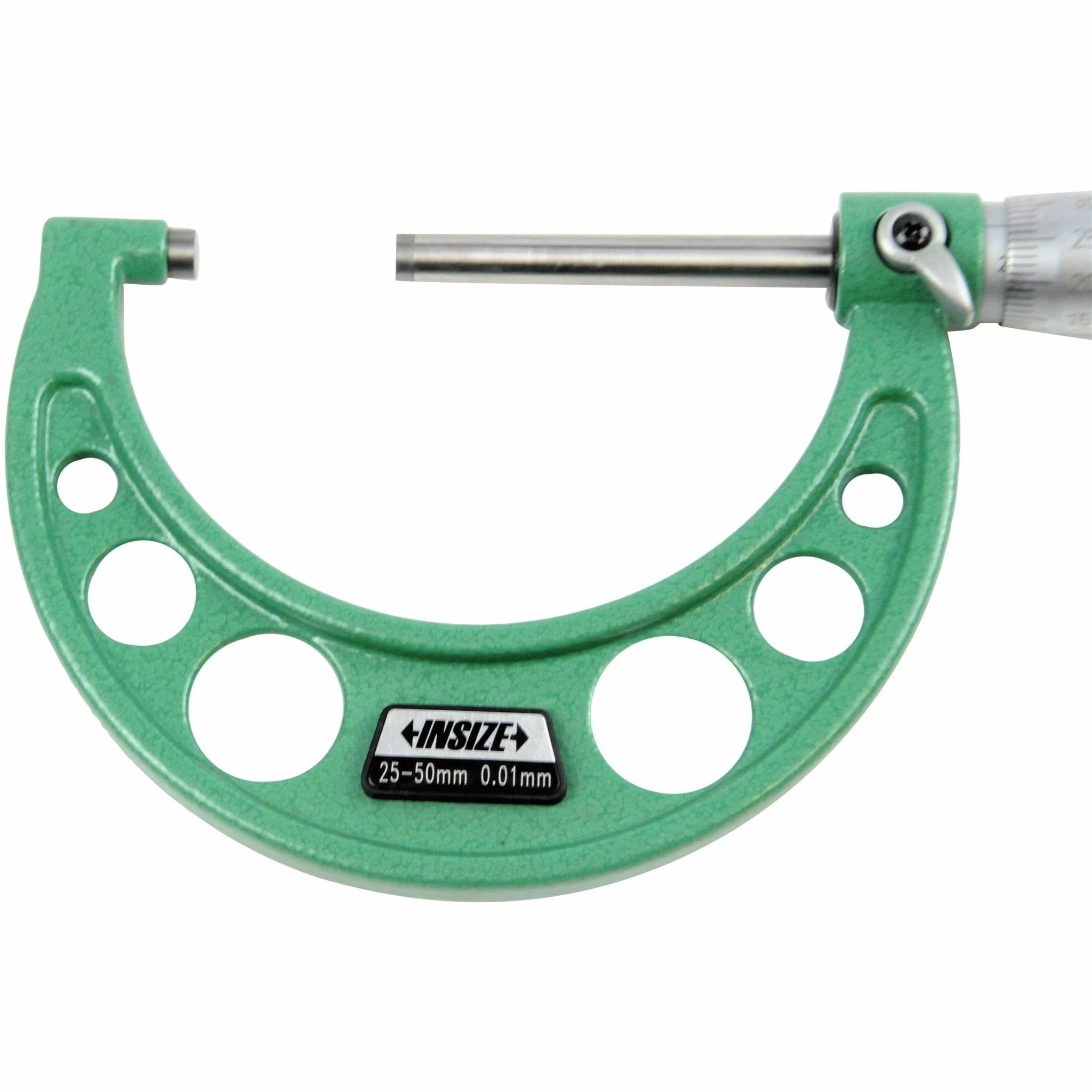 Insize Long Spindle Outside Micrometer 25-50mm Range Series 3209-50 - Twin Eagle Imports