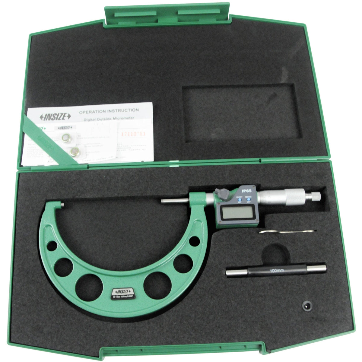 INSIZE Manufacturing Insize IP65 Digital Outside Micrometer 100-125mm / 4-5" Range Series 3108-125A