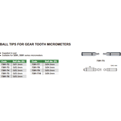 INSIZE Measuring Equipment 3.0MM BALL POINT - 7391-T5