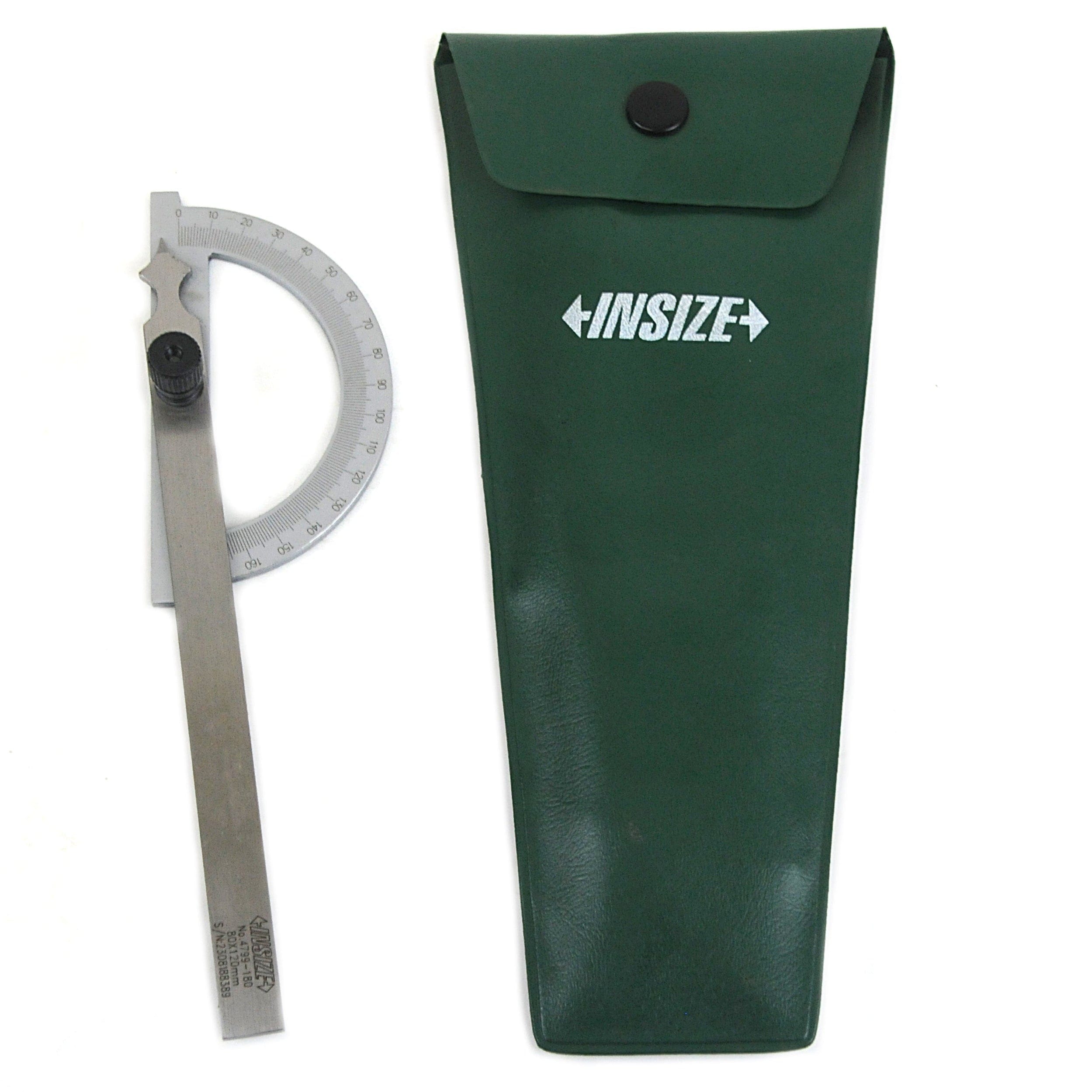 INSIZE Measuring Equipment Insize 180° Protractor 80x120mm Range Series 4799-180