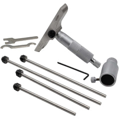 INSIZE Measuring Equipment Insize 4pc Metric Depth Micrometer 0-100mm Range Series 3241-100
