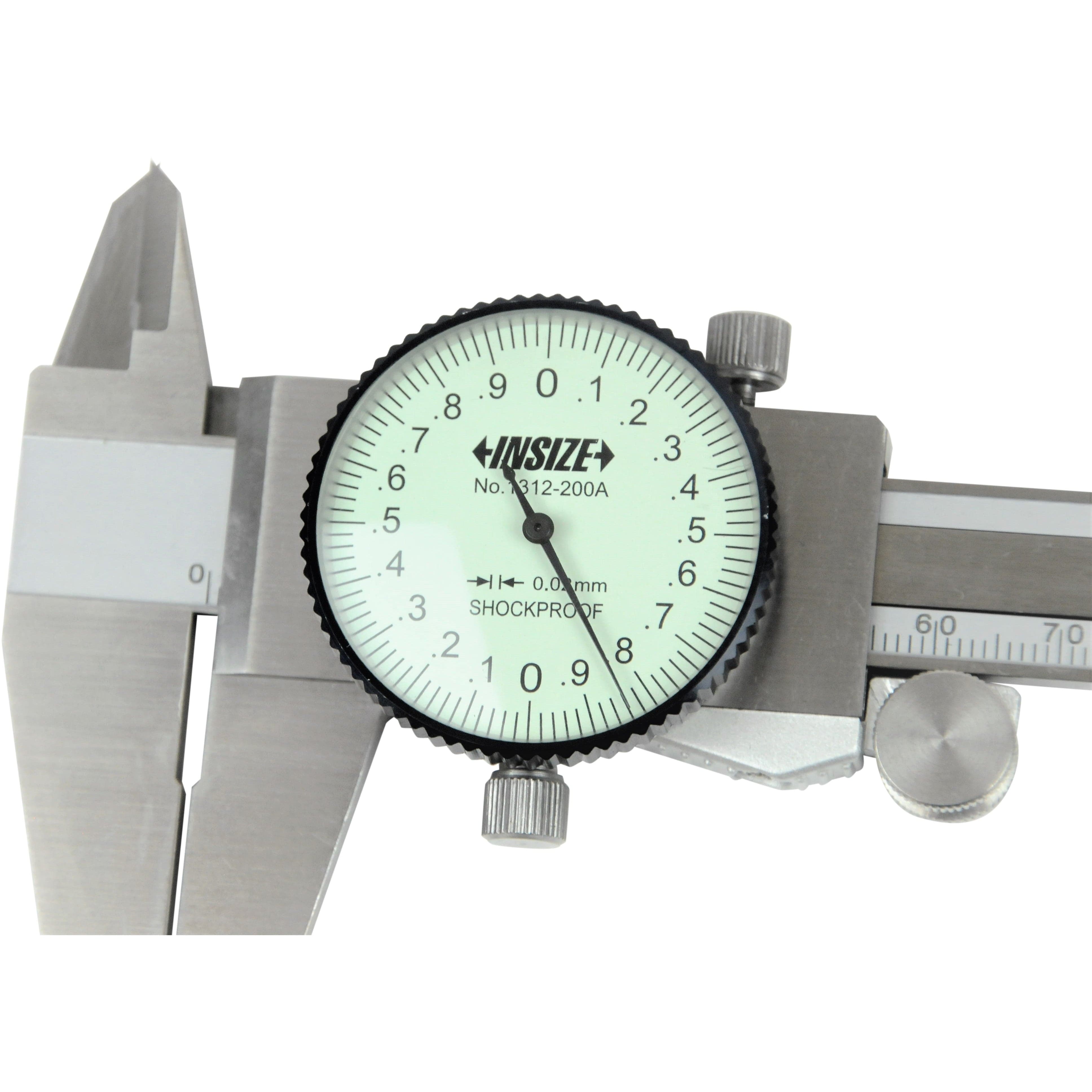 INSIZE Measuring Equipment Insize Dial Caliper 0-200mm Range Series 1312-200A