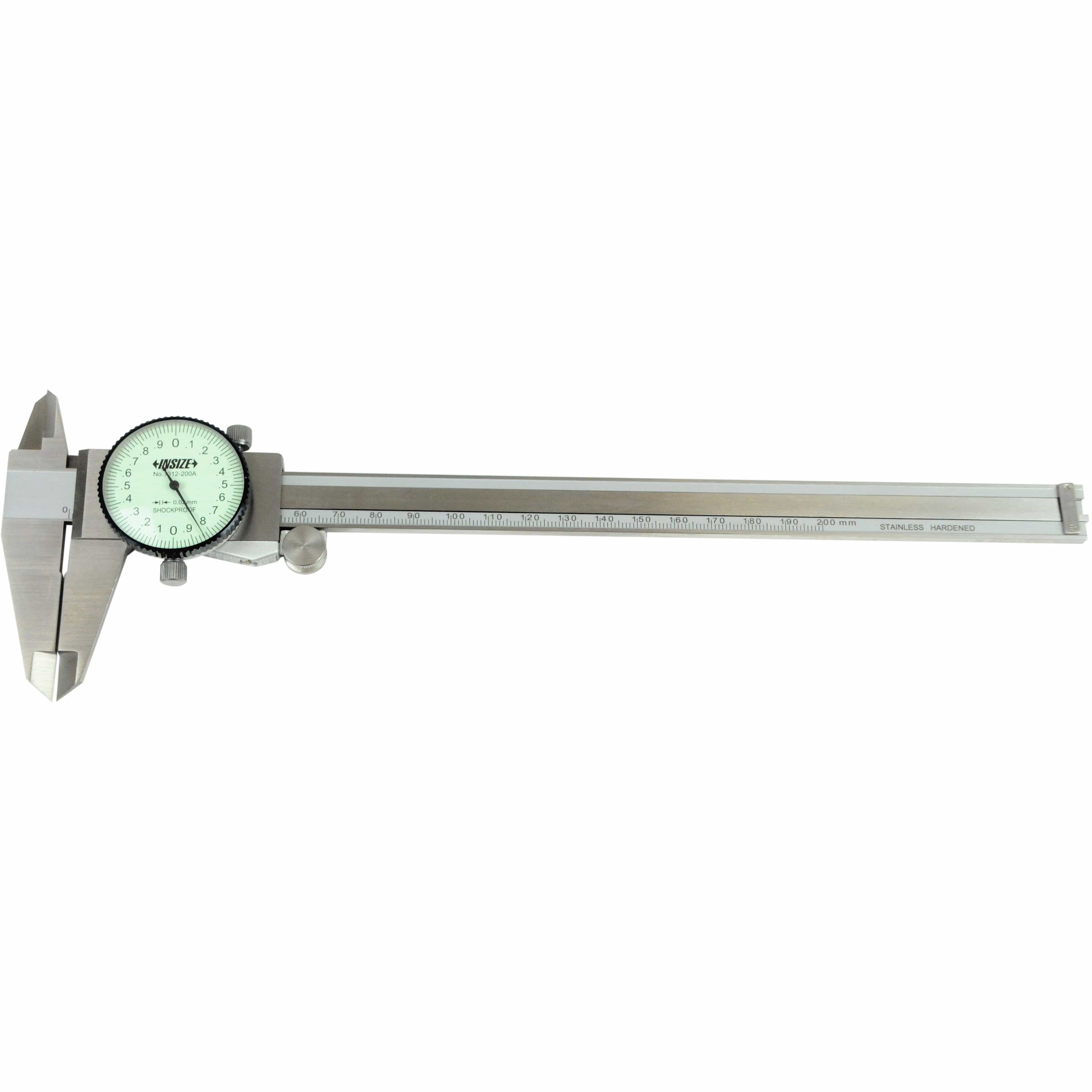 INSIZE Measuring Equipment Insize Dial Caliper 0-200mm Range Series 1312-200A