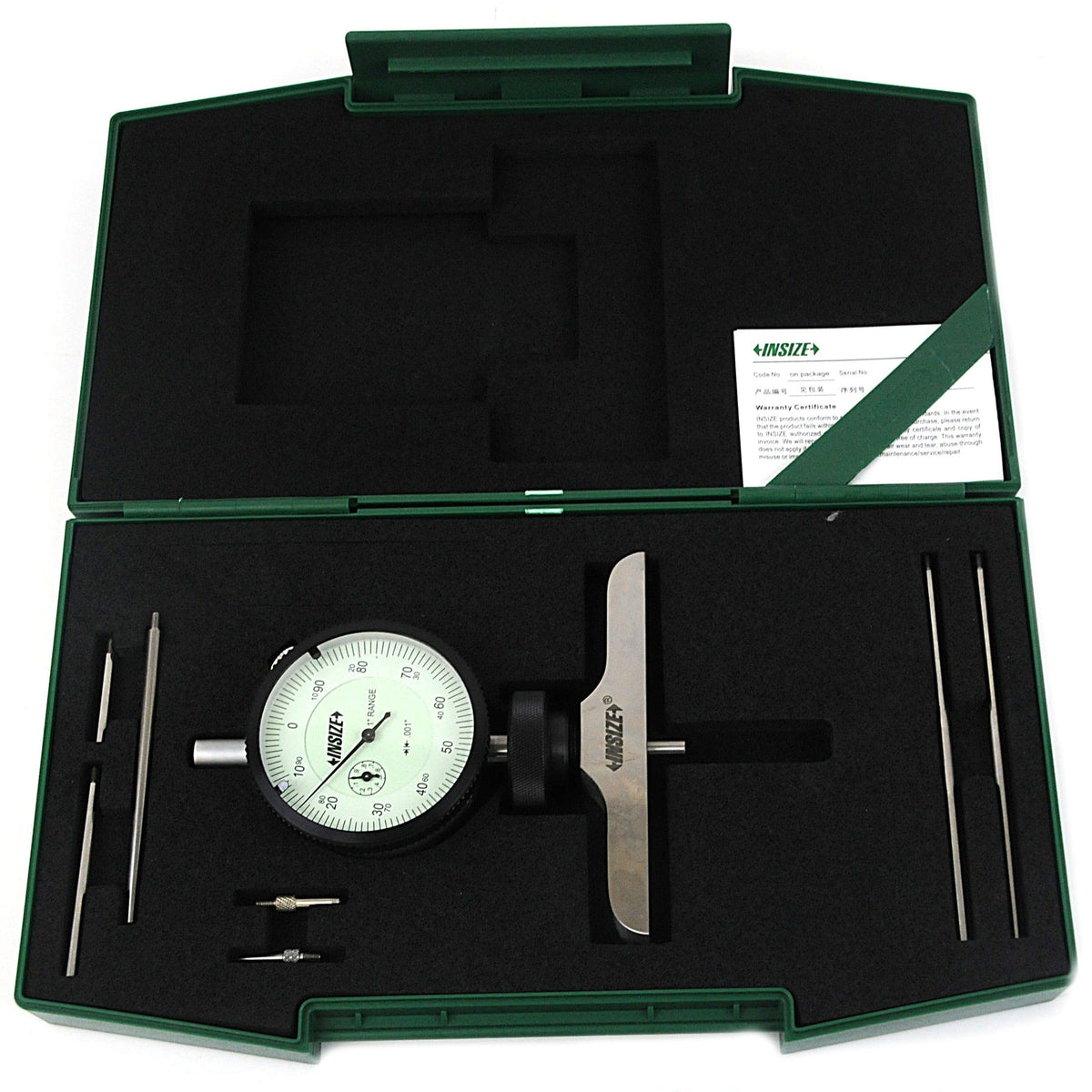 INSIZE Measuring Equipment Insize Dial Depth Gauge 0-12" x 0.001" Range Series 2341-2E2