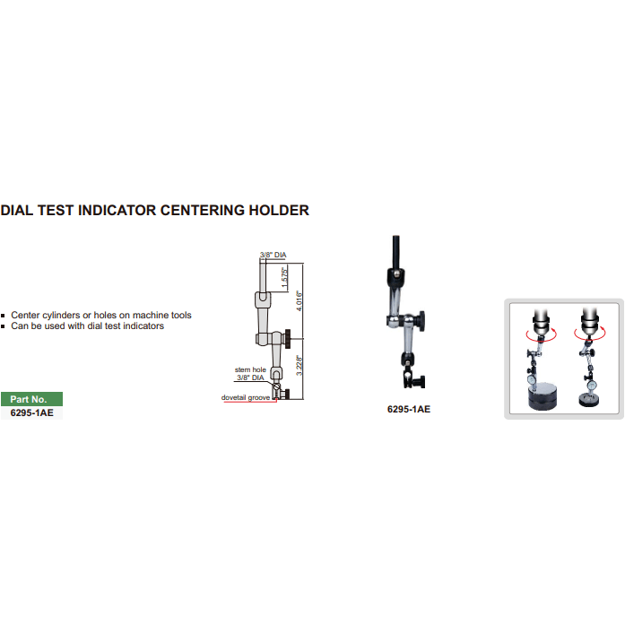INSIZE Measuring Equipment Insize Dial Test Gauge Indicator Holder Mechanical Lock Series 6295-1AE