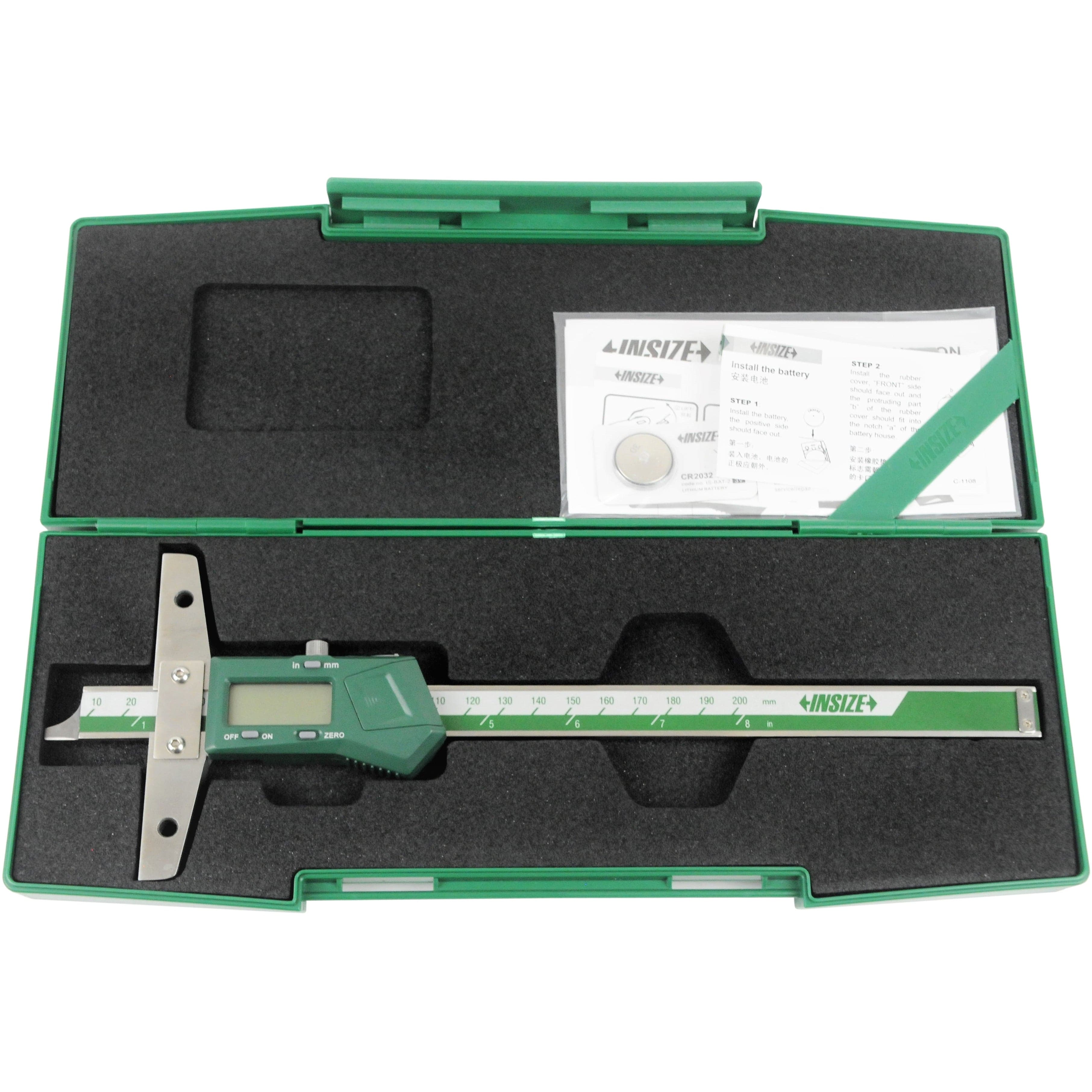 INSIZE Measuring Equipment Insize Digital Depth Gauge 0-200mm / 0-8" Range Series 1147-200