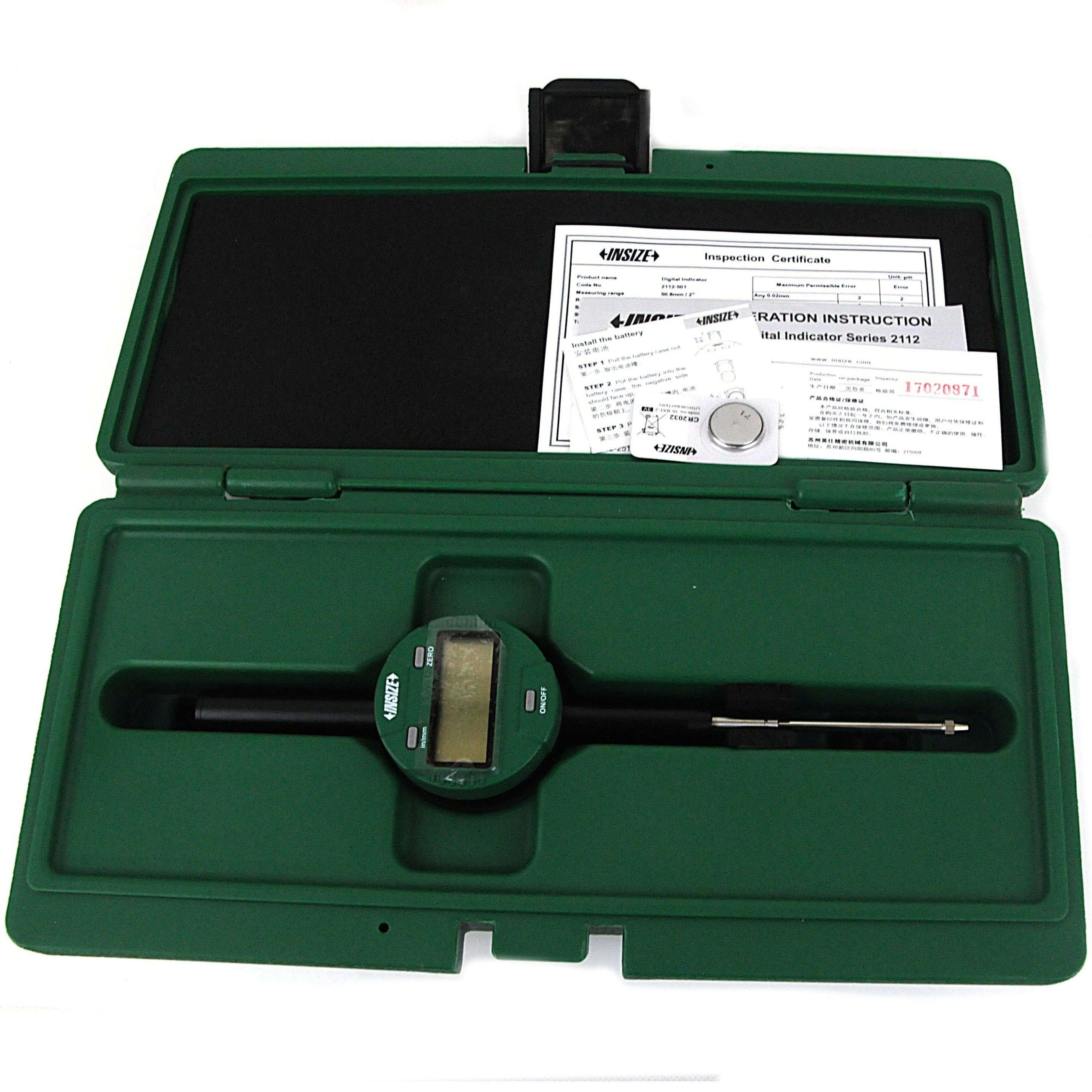 INSIZE Measuring Equipment Insize Digital Indicator 50.8mm/2" Range Series 2112-501