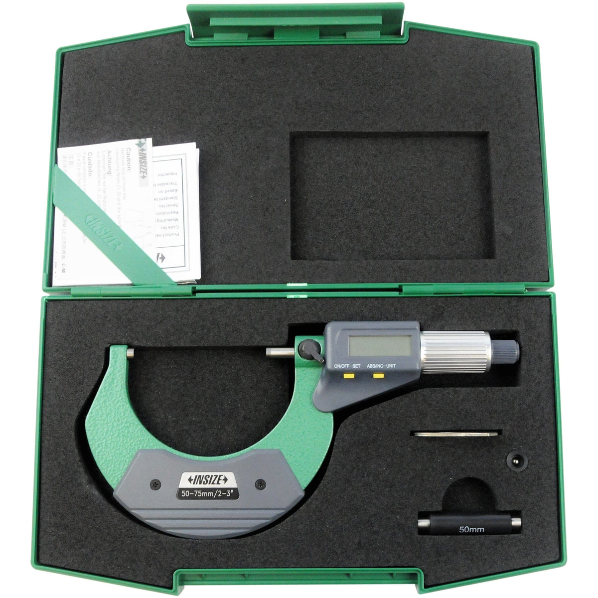 INSIZE Measuring Equipment Insize Digital Outside Micrometer 50-75mm/2-3" Range Series 3109-75A