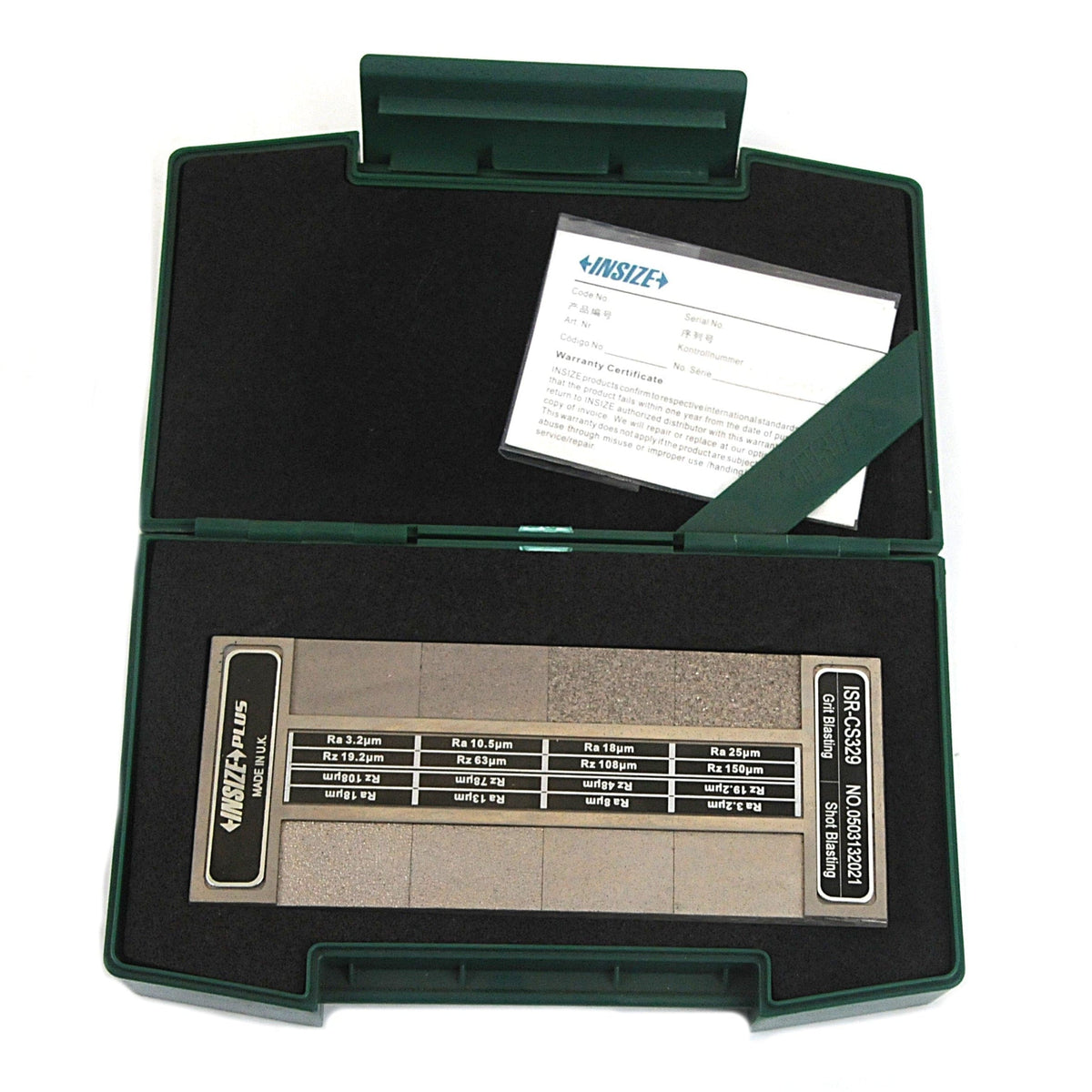 INSIZE Measuring Equipment Insize Grit & Shot Blasting Surface Roughness Specimen 8 pcs Set Series ISR-CS329